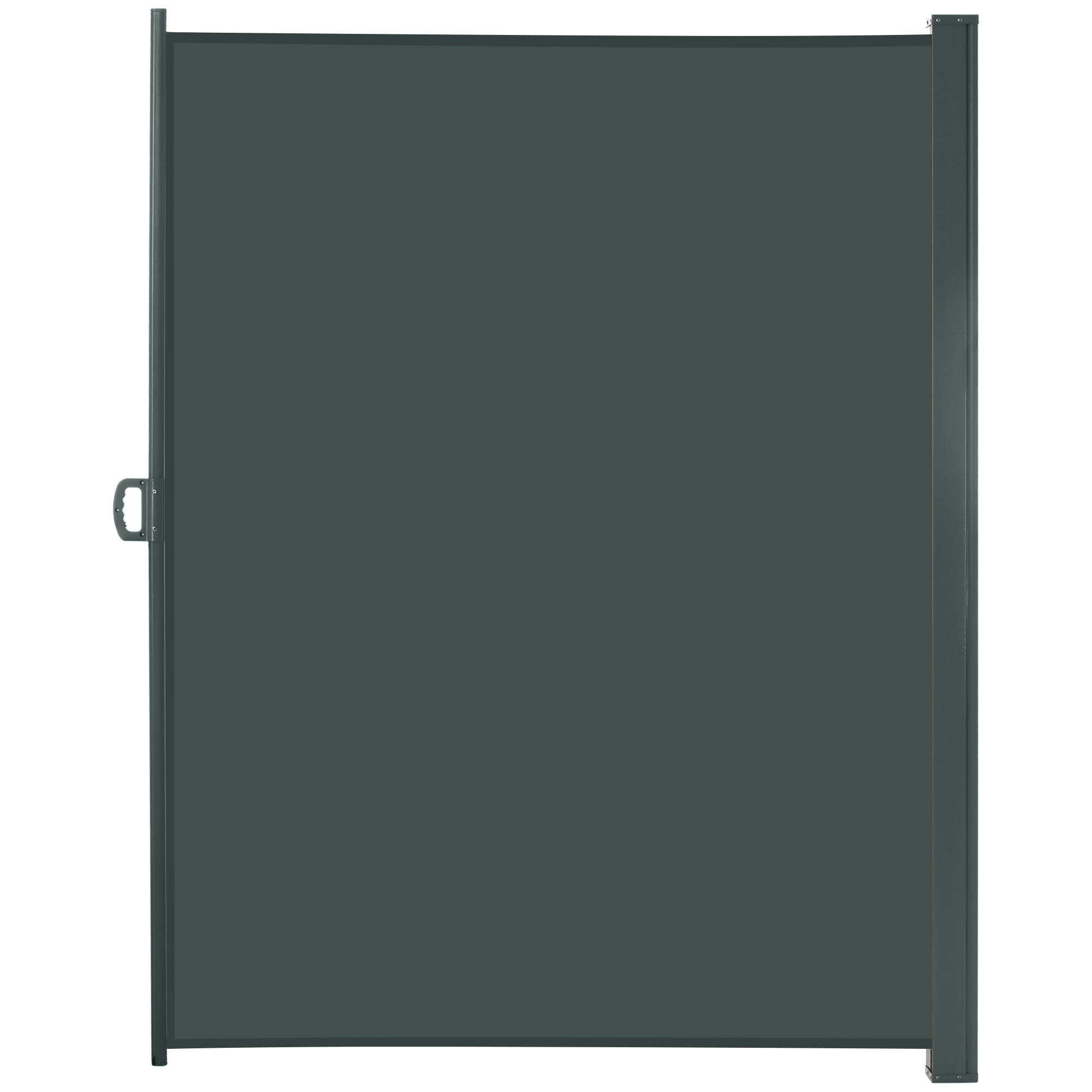 3 x 2m Retractable Sun Side Awning Screen Fence Patio Garden Wall Balcony Screening Panel Outdoor Blind Privacy Divider, Dark Grey - Life Essentials