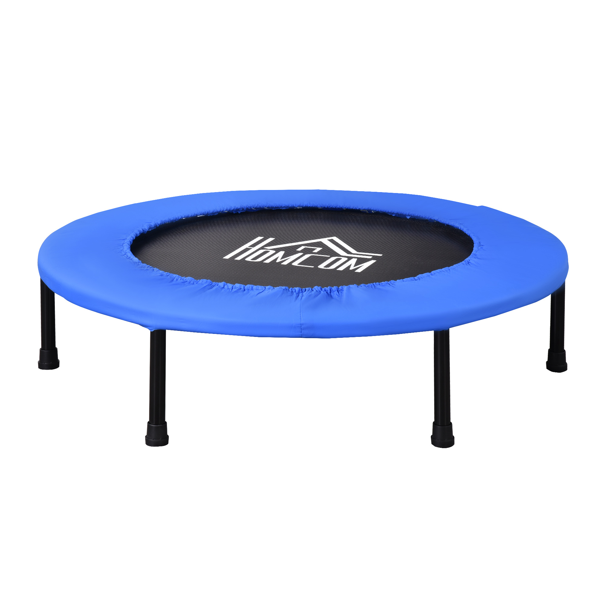 Trampoline Aerobic Rebounder Indoor Outdoor Fitness Round Jumper 91cm, Compact, w/ Sponge Edge, Blue - Life Essentials