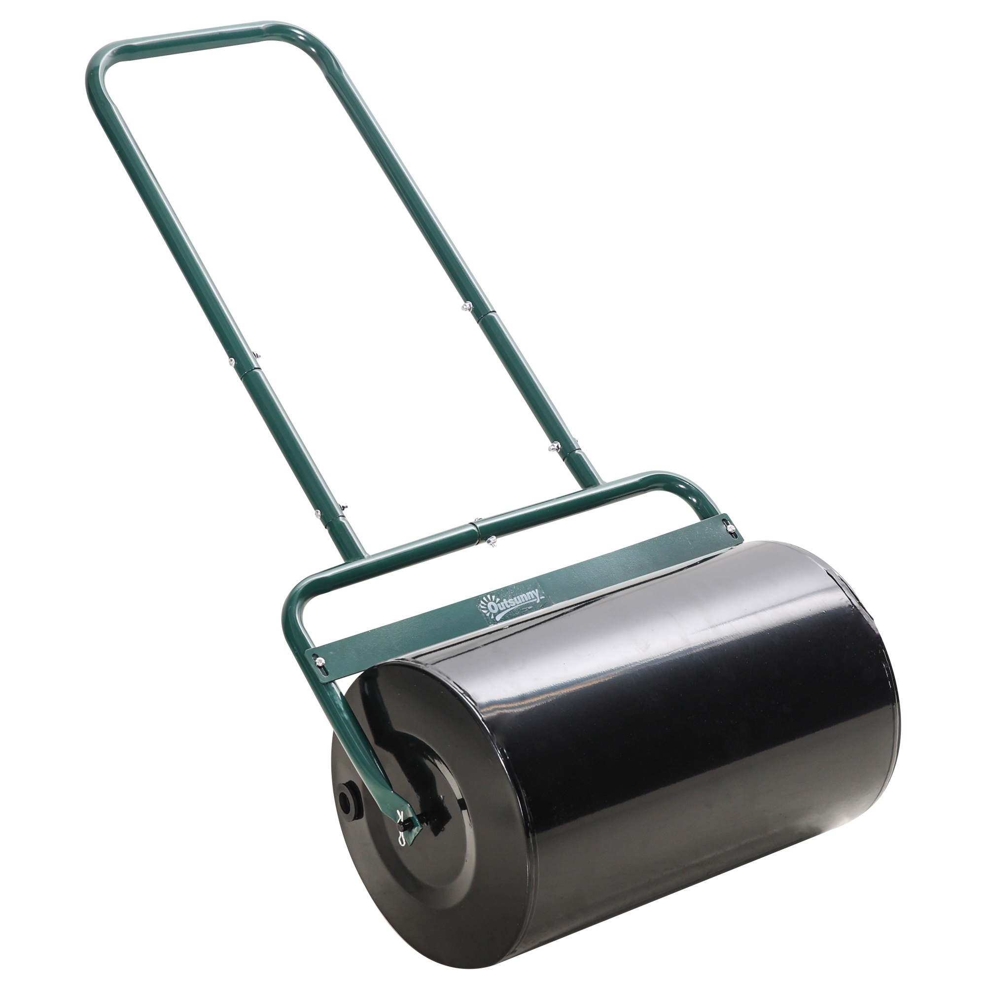 SUNVISTA 38L Fillable Cylinder Steel Lawn Roller - Dark Green - Life Essentials