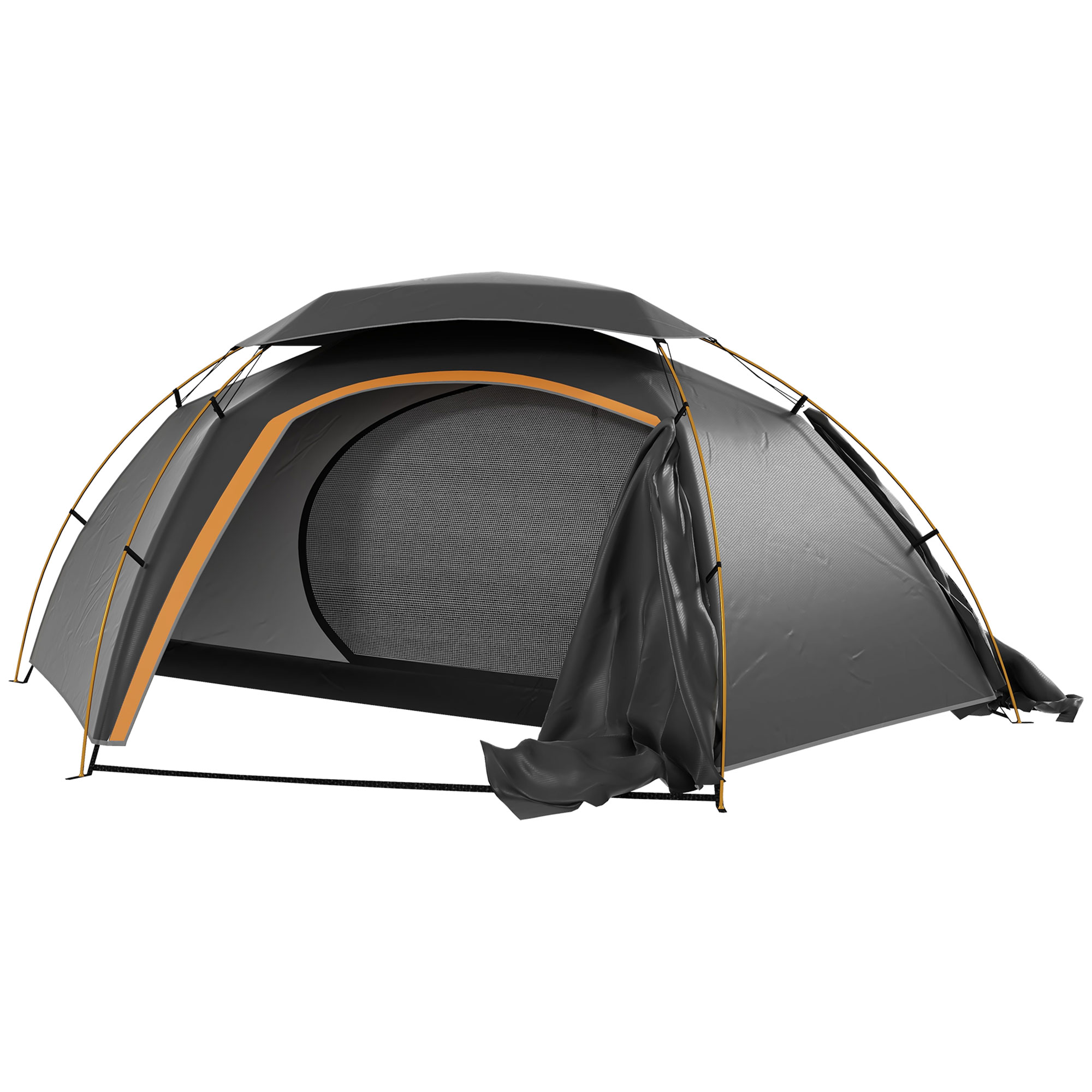 Jones Dome Camping Tent with Aluminium Frame - Grey - Life Essentials