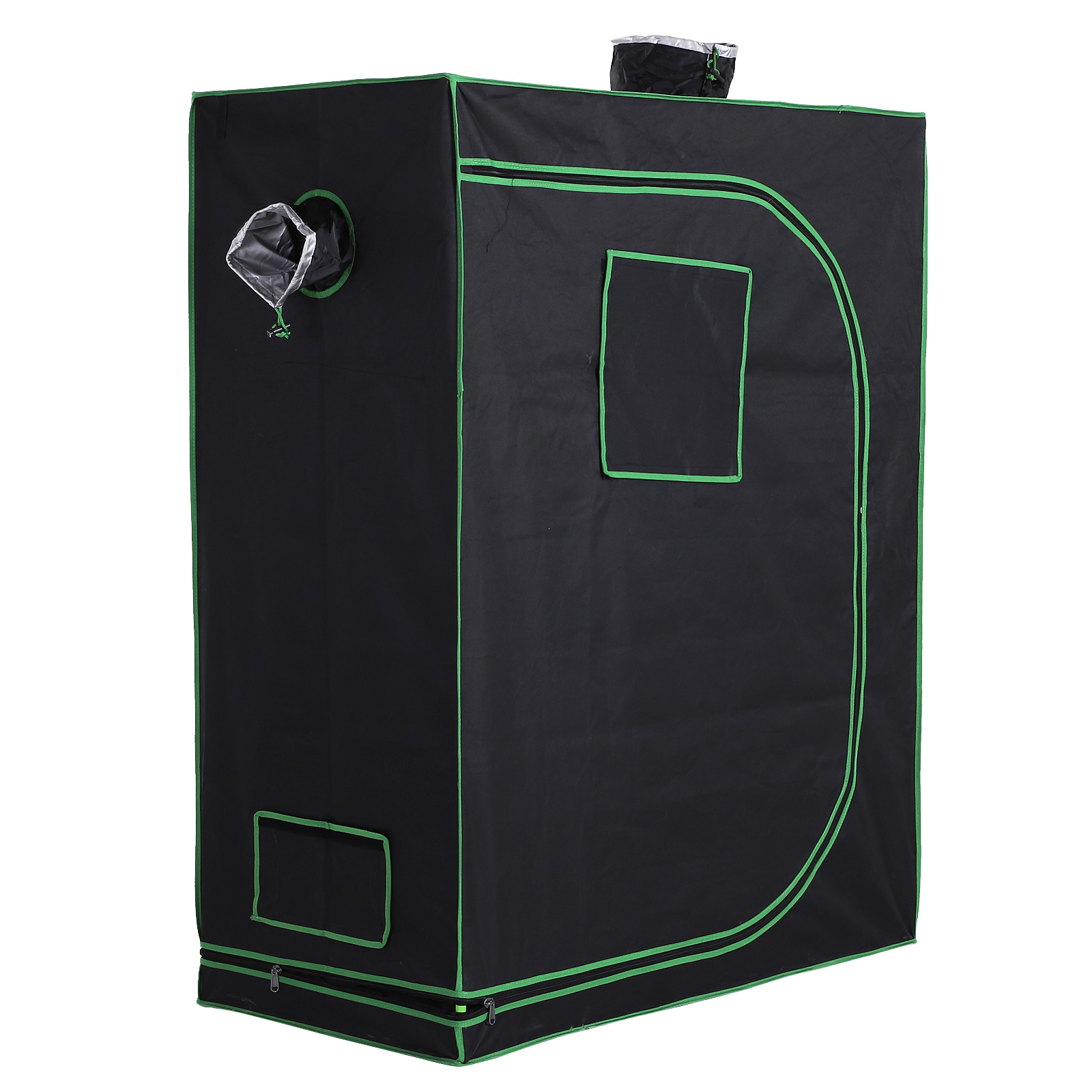 Hydroponic Plant Grow Tent Canopy Indoor Reflective Mylar Green Room 600D Oxford 120L x60W x150Hcm Silver - Life Essentials