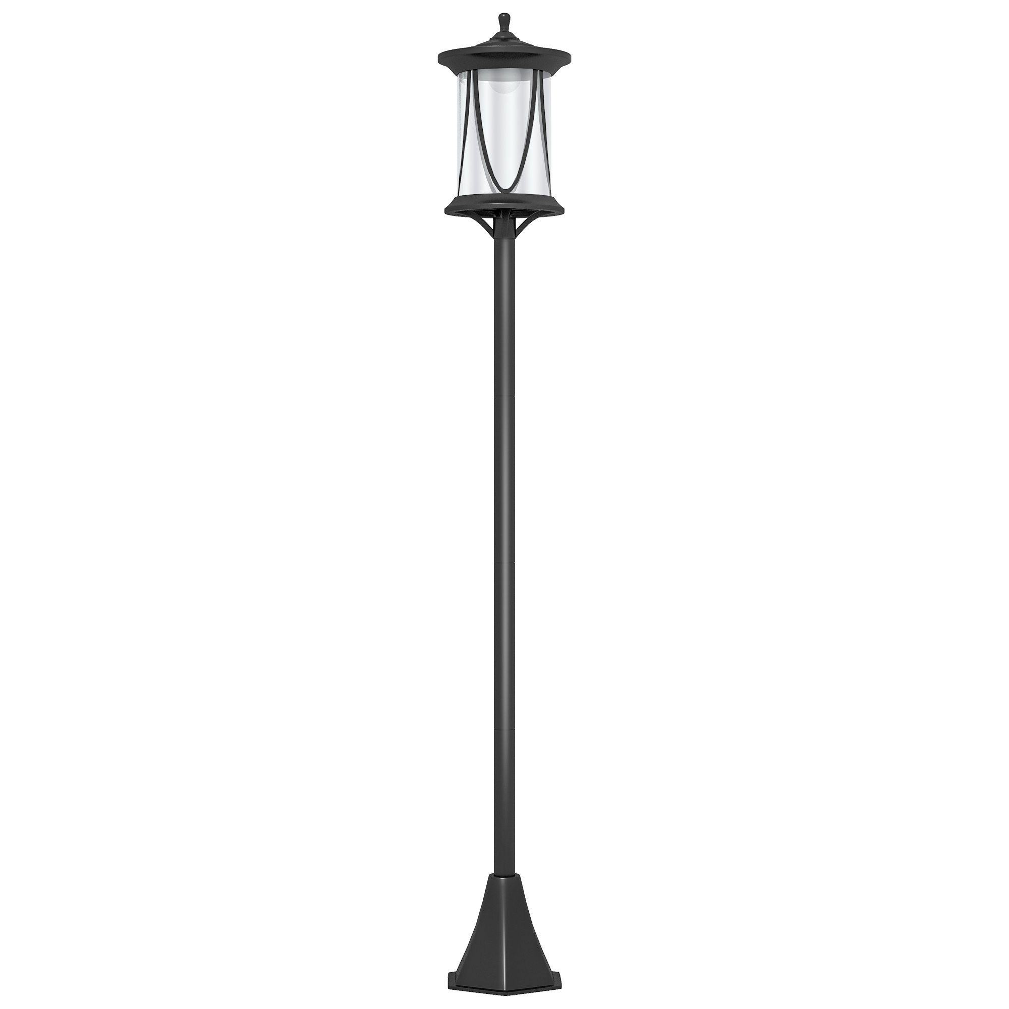 SUNVISTA Solar Lamp Post Light, 1.3 M LED Outdoor Street Light, Waterproof IP44 for Patio, Garden, Pathway, Cool White - Life Essentials