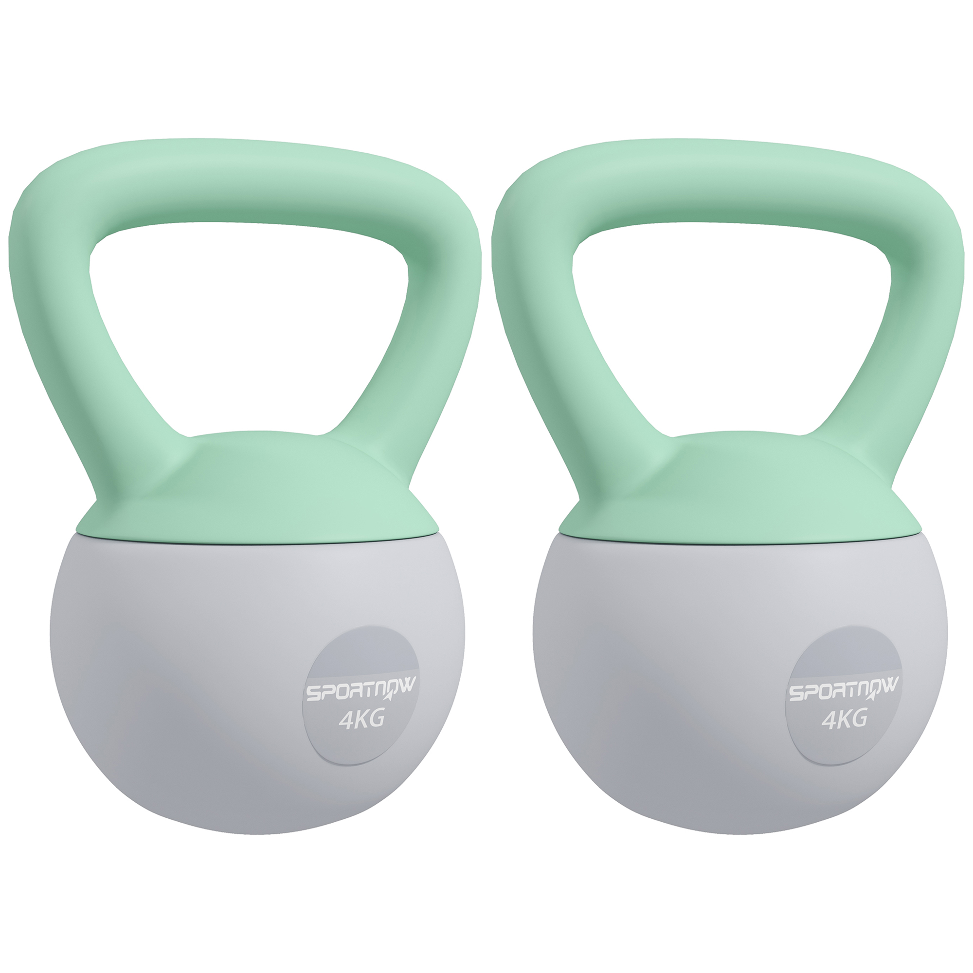 Gym Accessories - 4kg Soft Kettlebell Set with Non Grey 19cm - Life Essentials