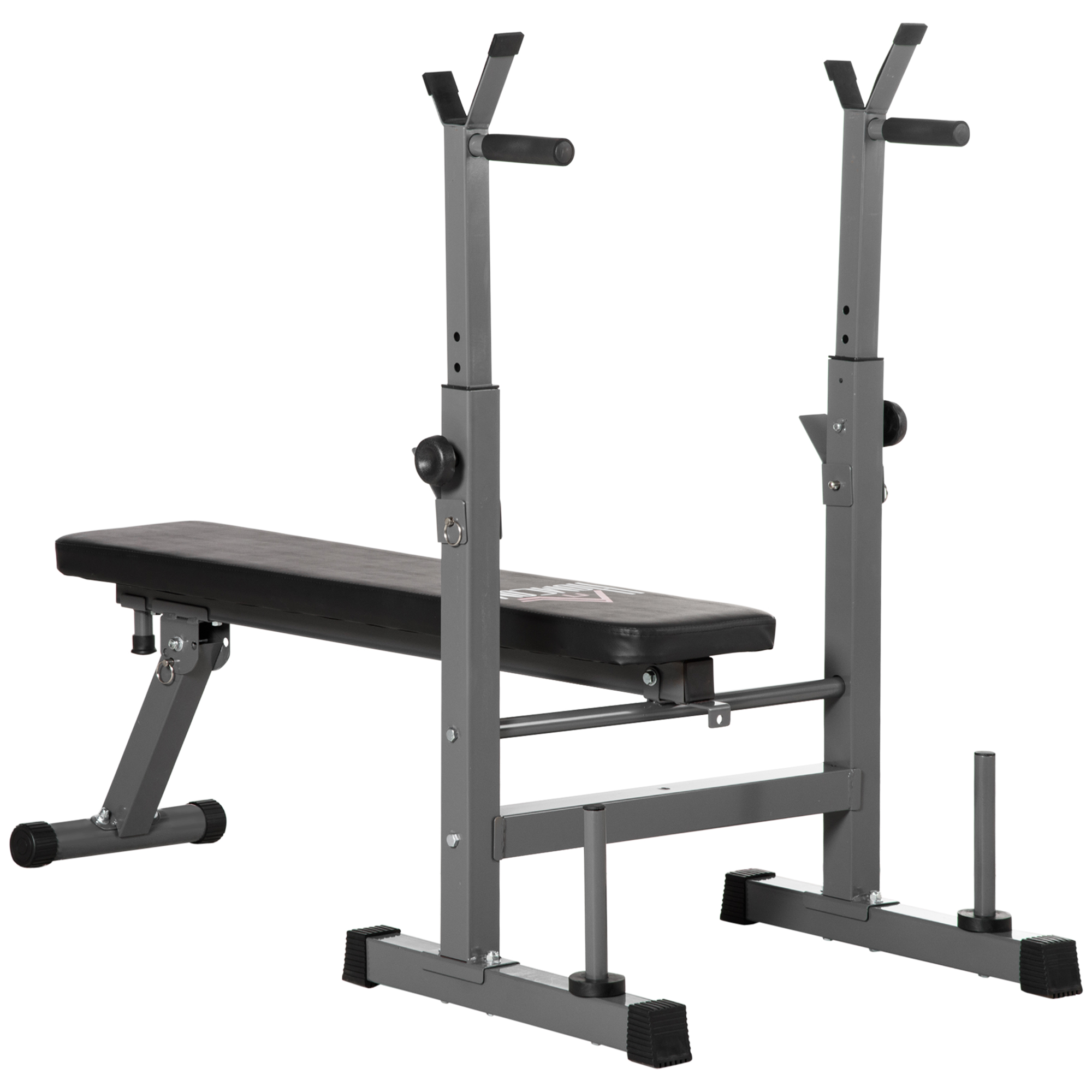 Adjustable Weight Bench, Foldable Bench Press with Barbell Rack and Dip Station for Home Gym, Strength Training Multiuse Workout Bench - Life 