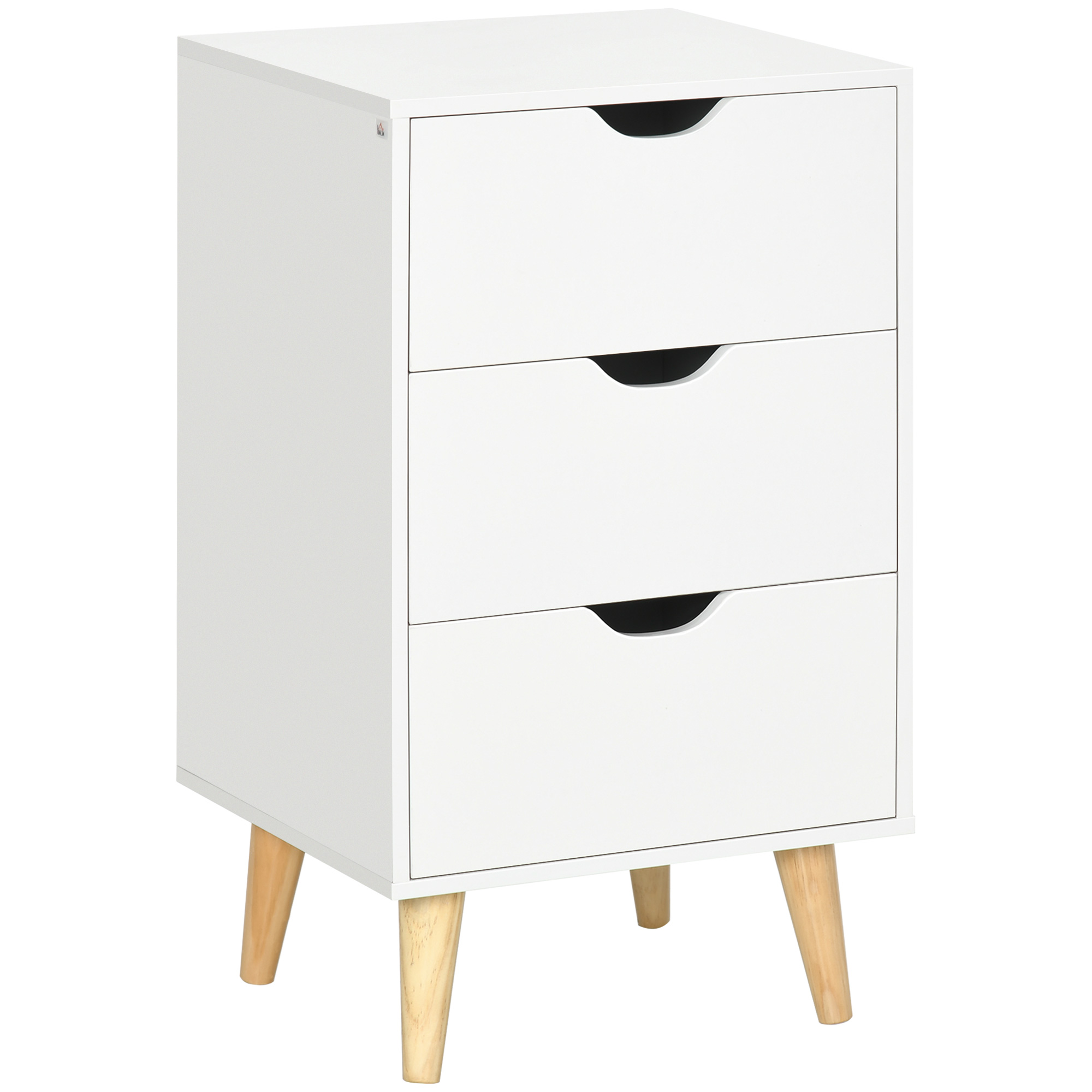 DAKOTA White Chest of Drawers - Small-sized, 3 Drawers - Life Essentials