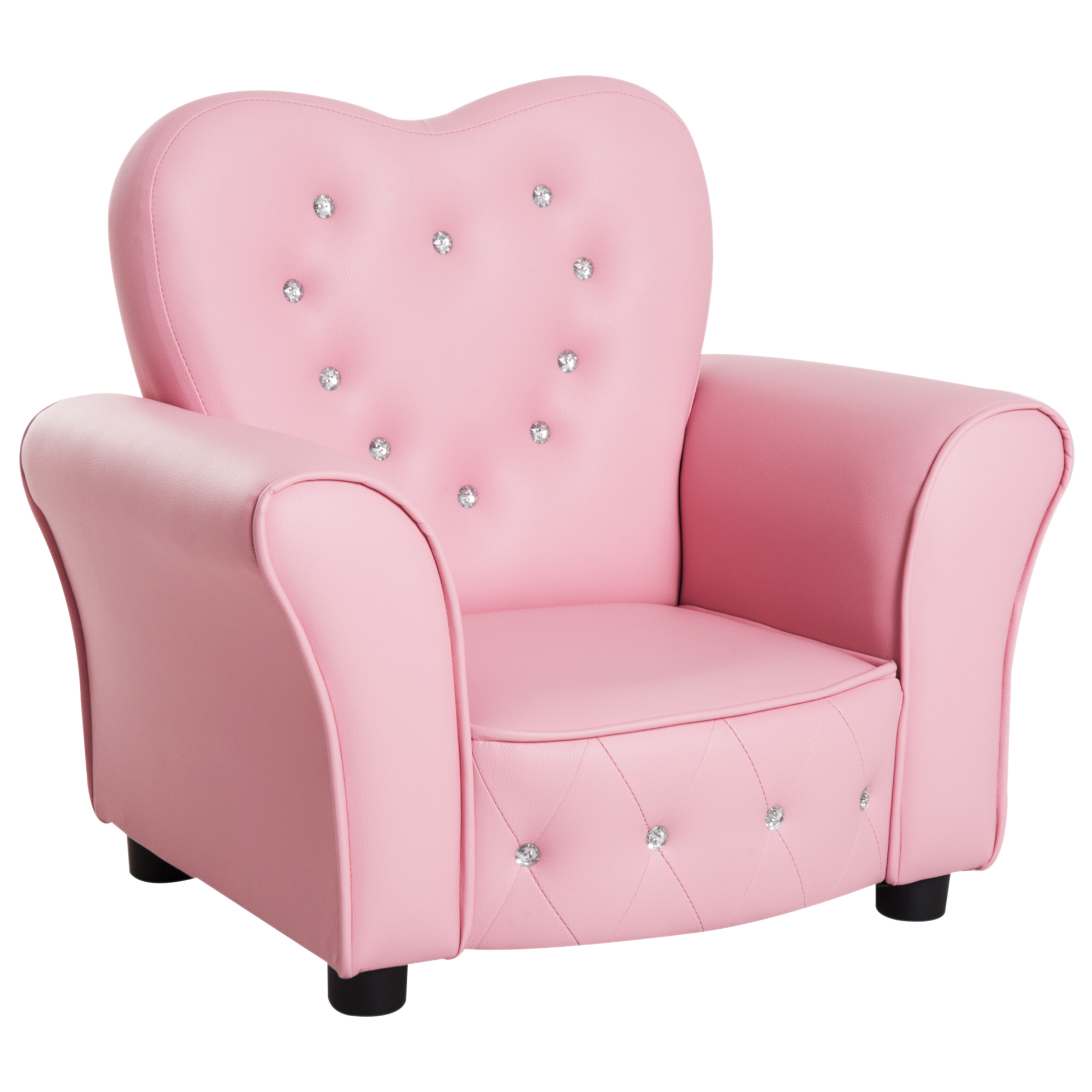 Kids Toddler Chair Sofa Children Armchair Seating Relax Playroom Seater - Pink - Life Essentials
