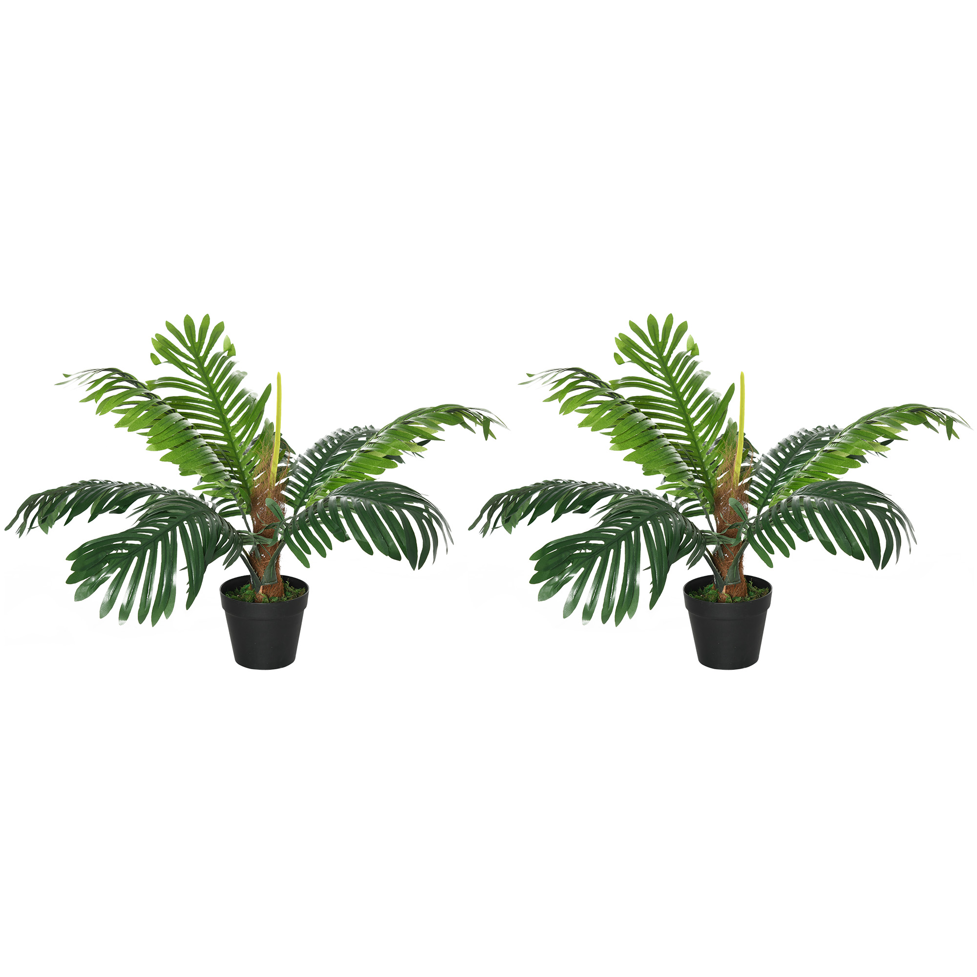 Jones 2 Pack 60cm Artificial Palm Tree Decorative Plants - Green - Life Essentials