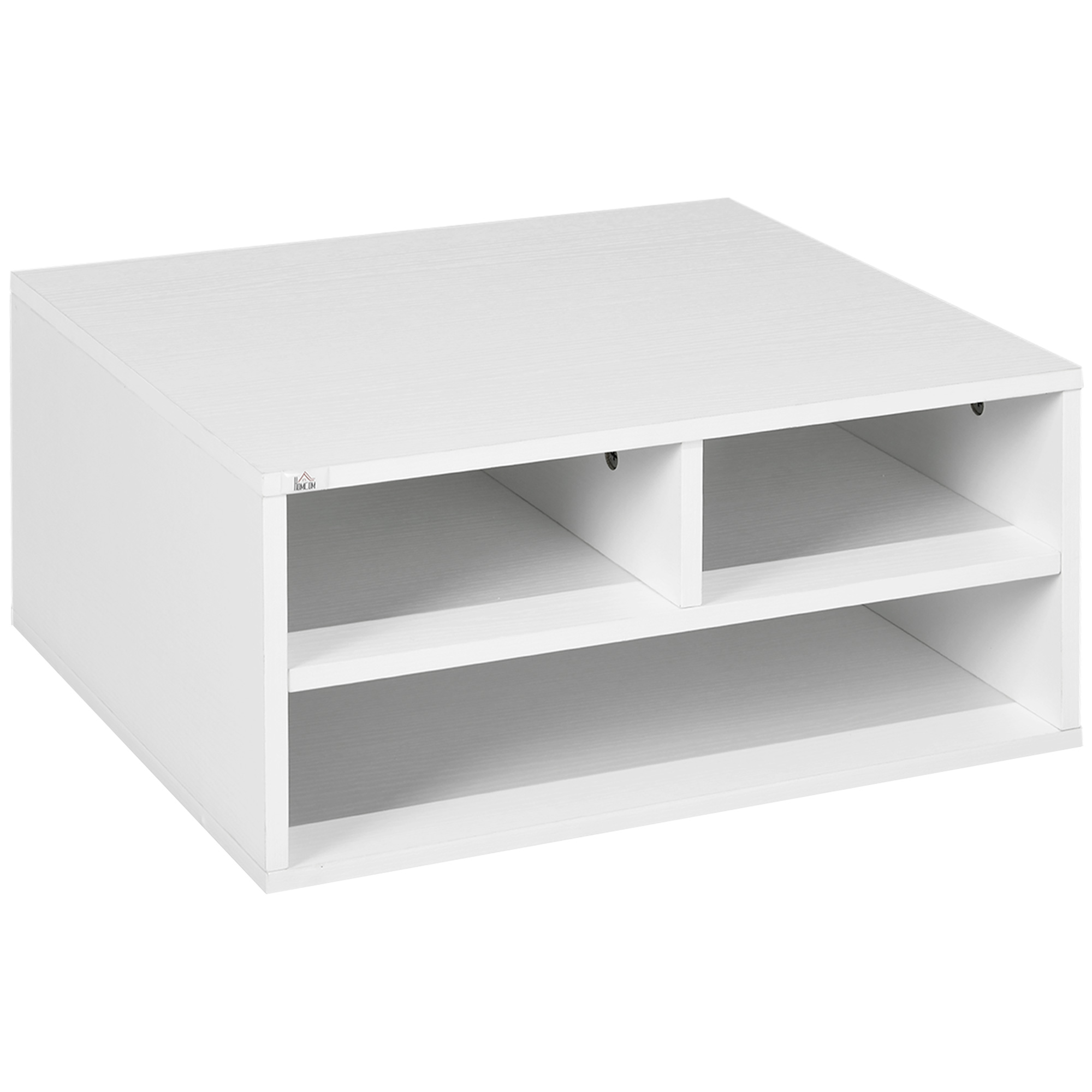 Scott Three-Compartment Printer Storage Cabinet - White - Life Essentials