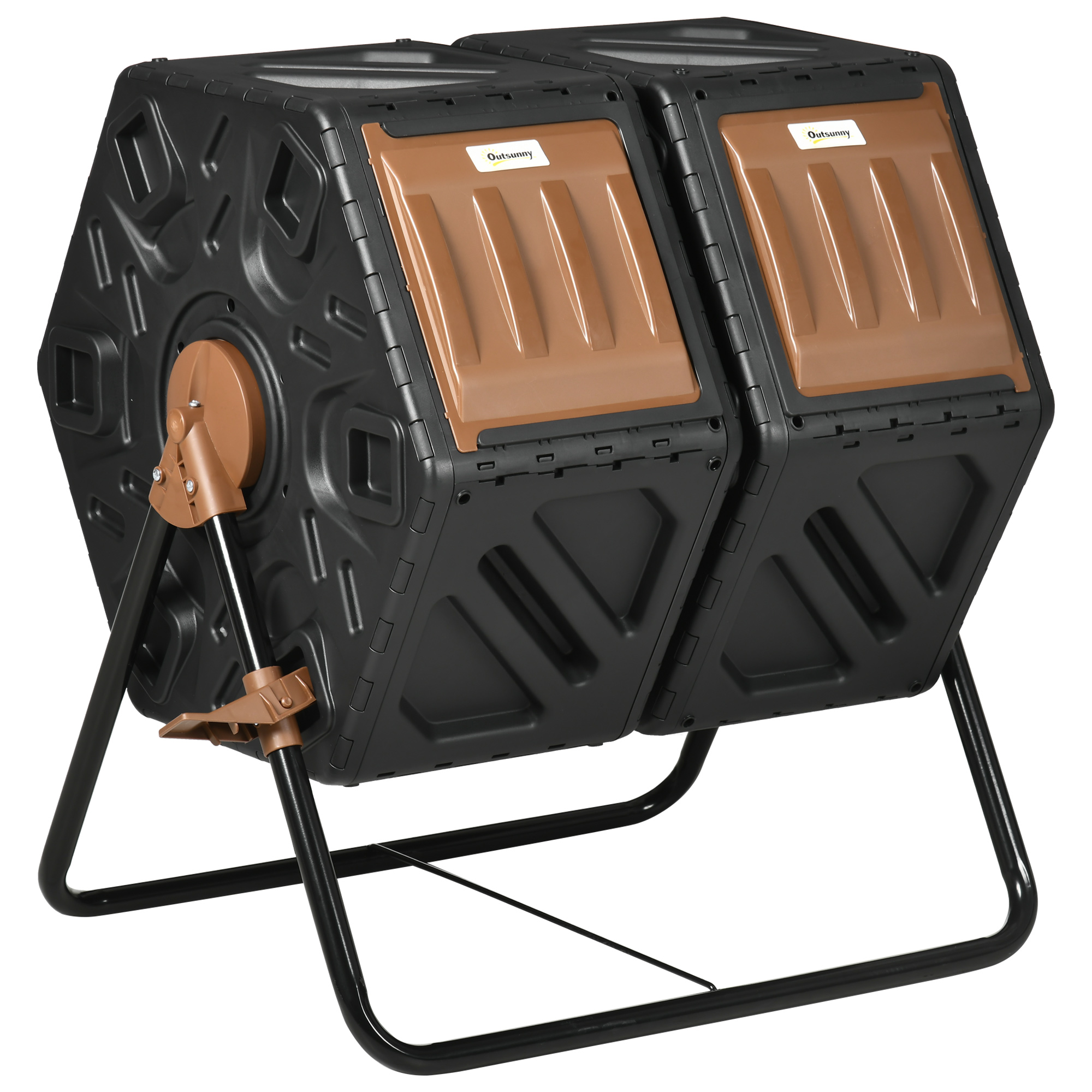 SUNVISTA 130L Double Chamber Composter - Black - Life Essentials