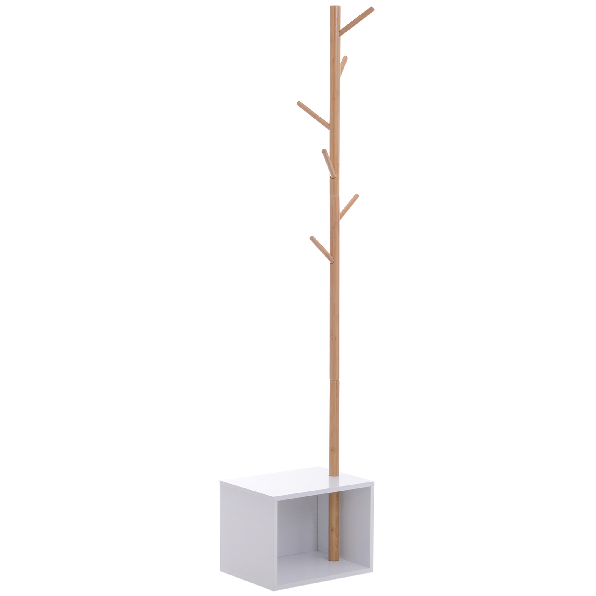 180 cm Coat Rack Storage Bench Hallway Tree Hat Hanger Entryway Stand Garment Organiser Bedroom Living Room - Life Essentials