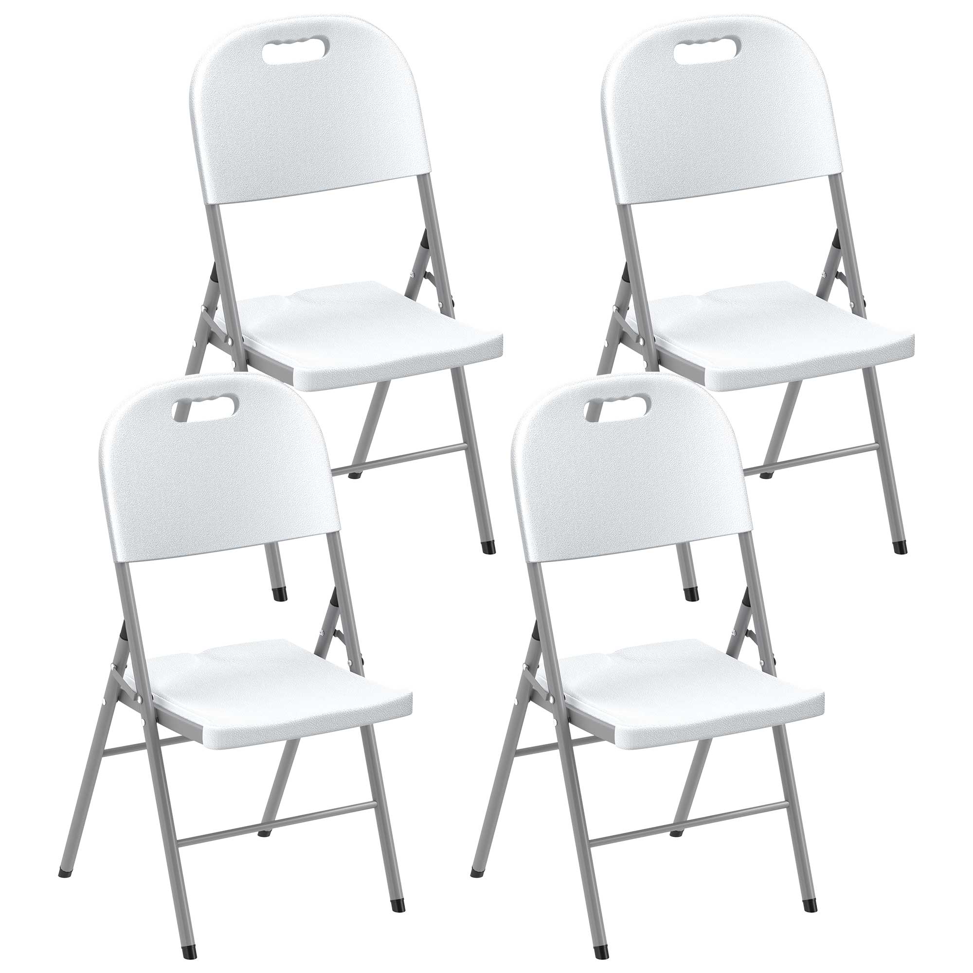 SUNVISTA Set of Four Foldable Outdoor Chairs - White - Life Essentials