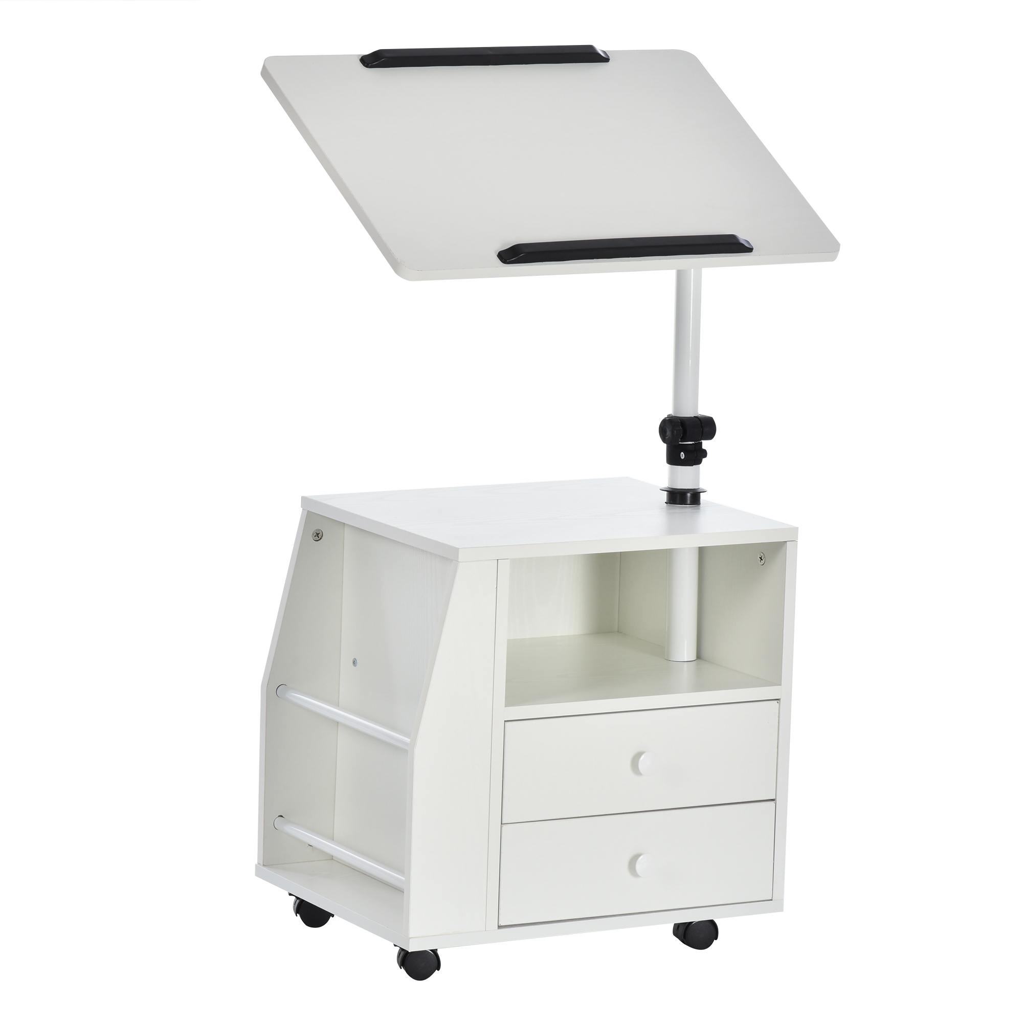 Functional Swivel Bedside Table End Table Side Table for Living Room Nightstand for Bedroom - Life Essentials