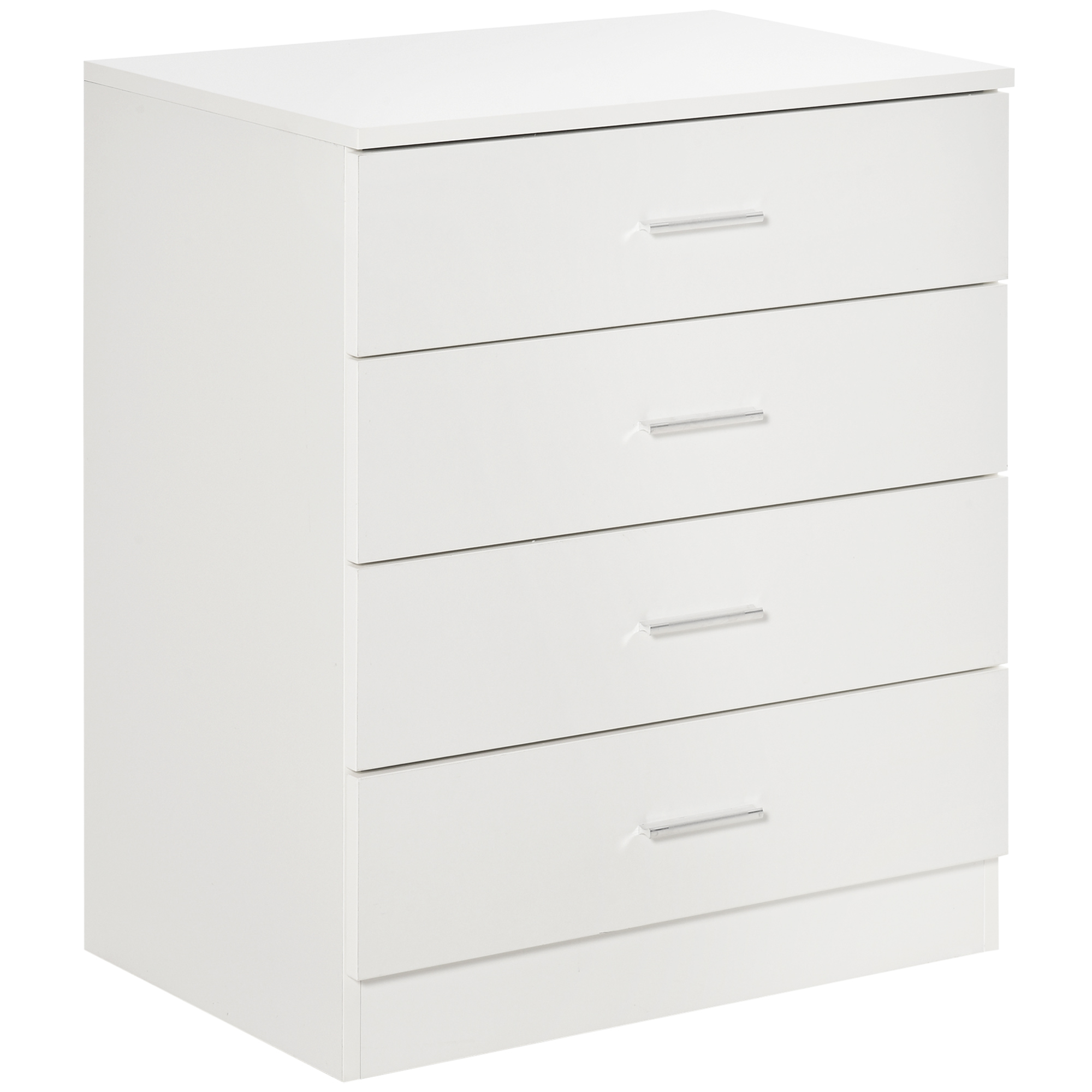 HERON XVII White Chest of Drawers - Small-sized, 4 Drawers - Life Essentials