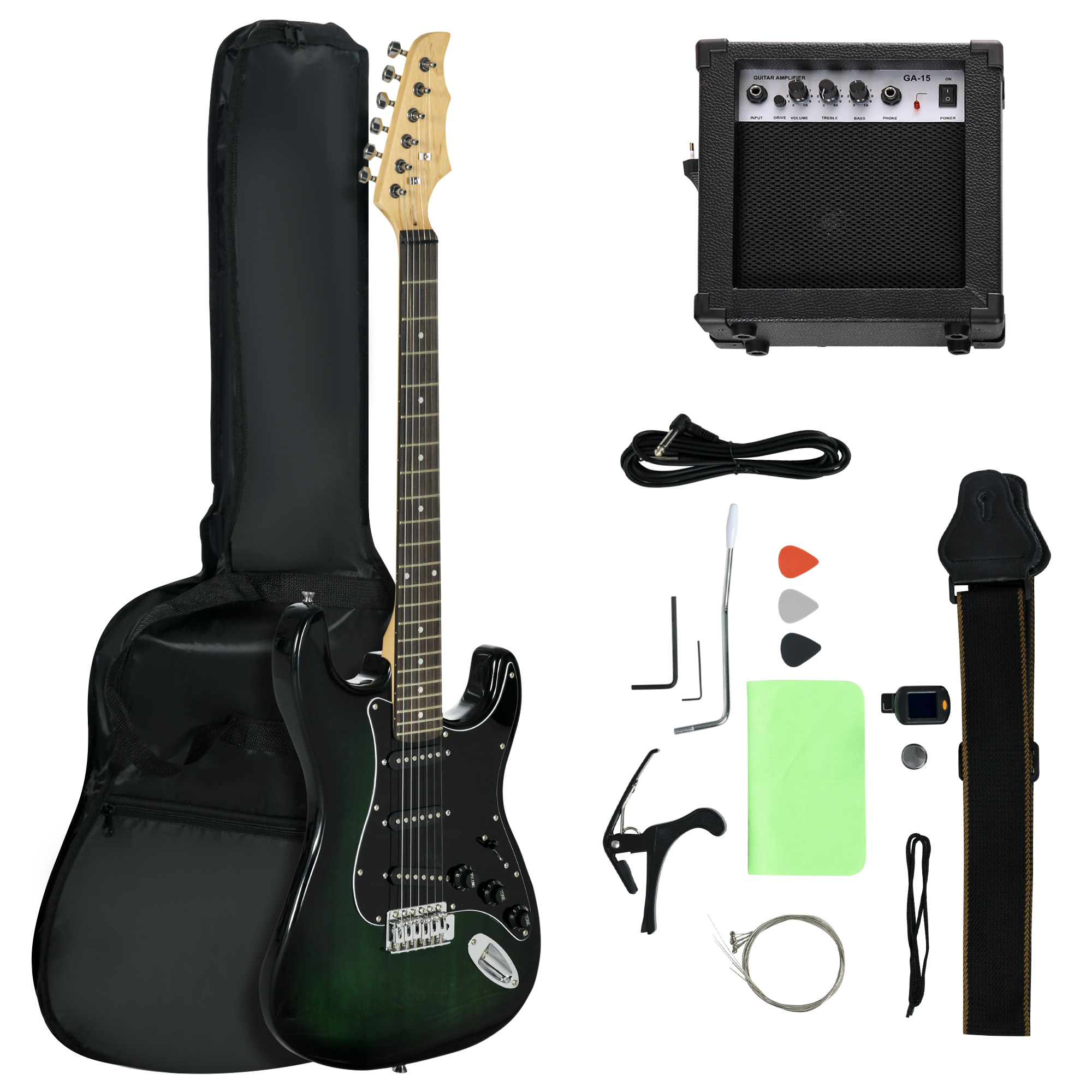 GRAIX ABS Electric Guitar Set - Black - Life Essentials