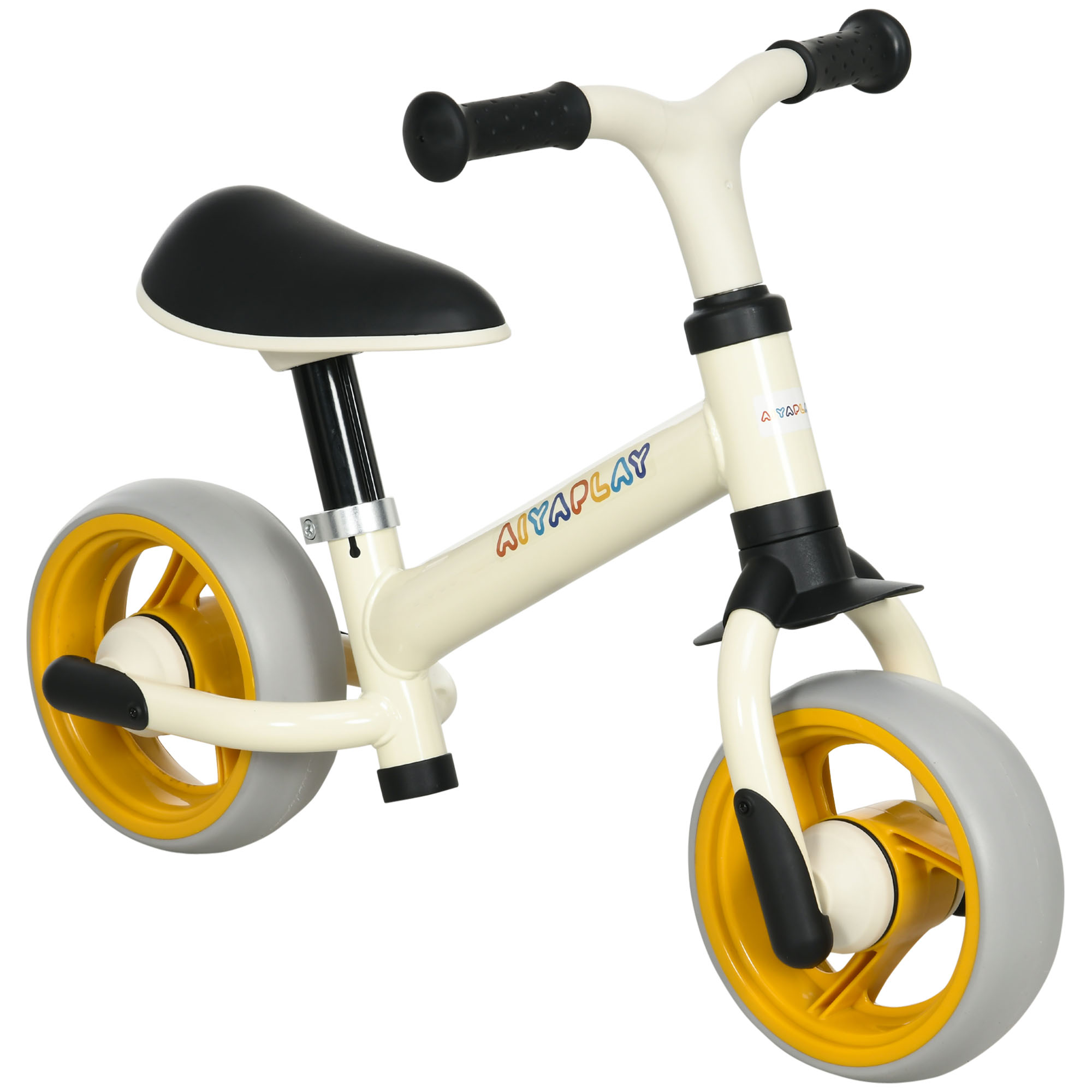 Lightweight Training Children Balance Bike with Adjustable Seat, EVA Wheels - White - Life Essentials