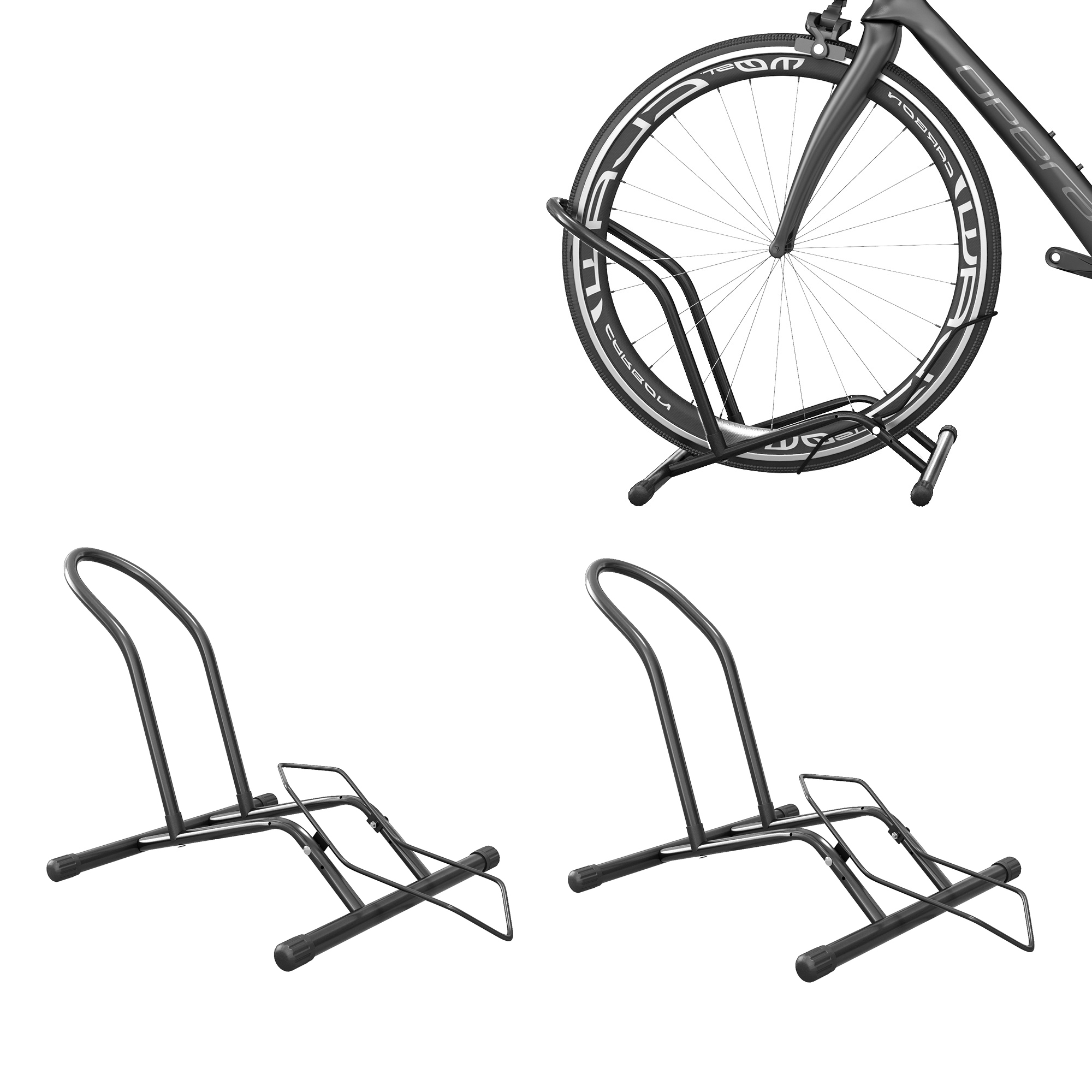 SPORTEDGE Bike Floor Stand Set of 2, Portable Bike Rack for 16"-29" Kid's/Mountain/Road Bikes Garage Indoor Outdoor Use - Life Essentials