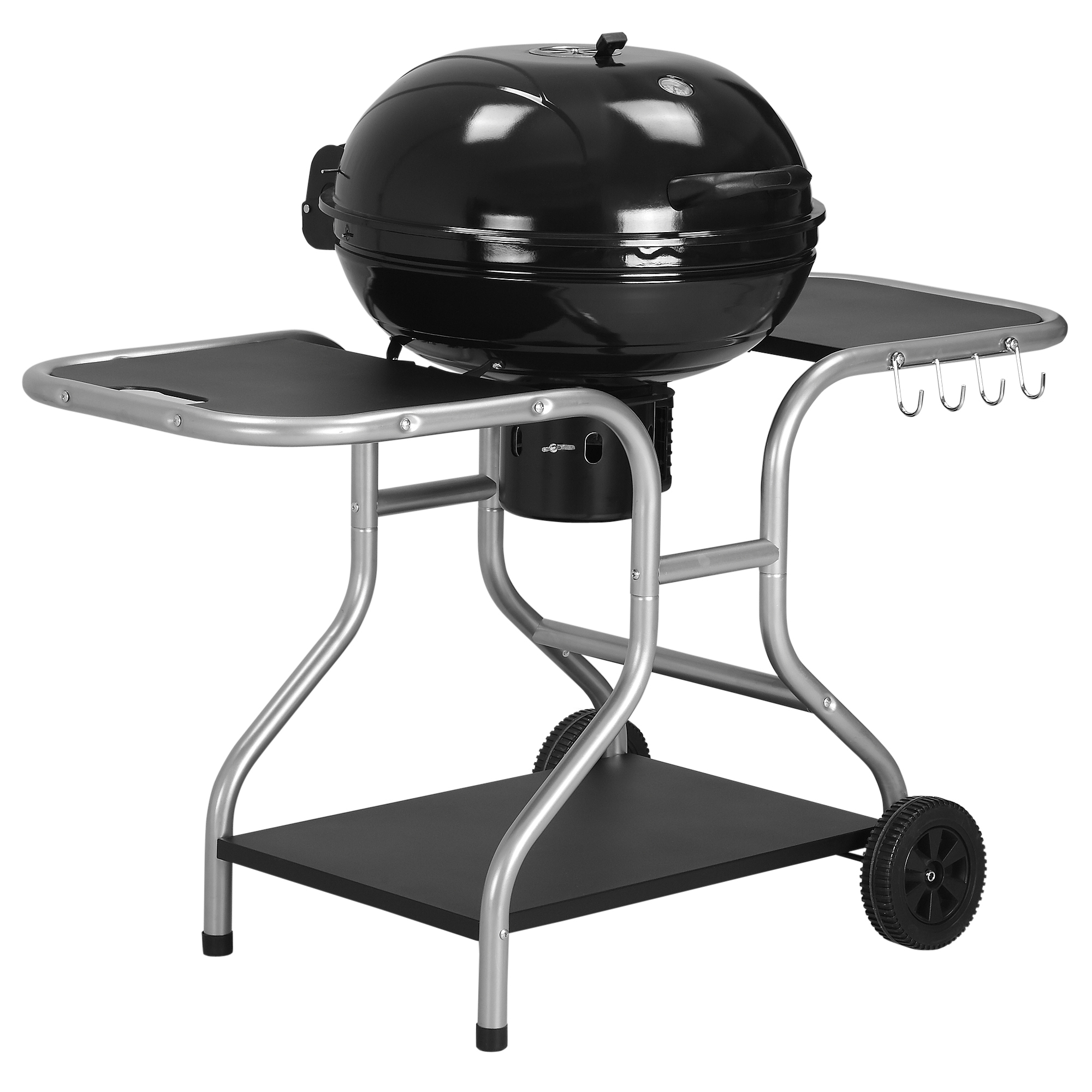 Charcoal Grill Trolley Barbecue Grill W/ Wheels - Life Essentials
