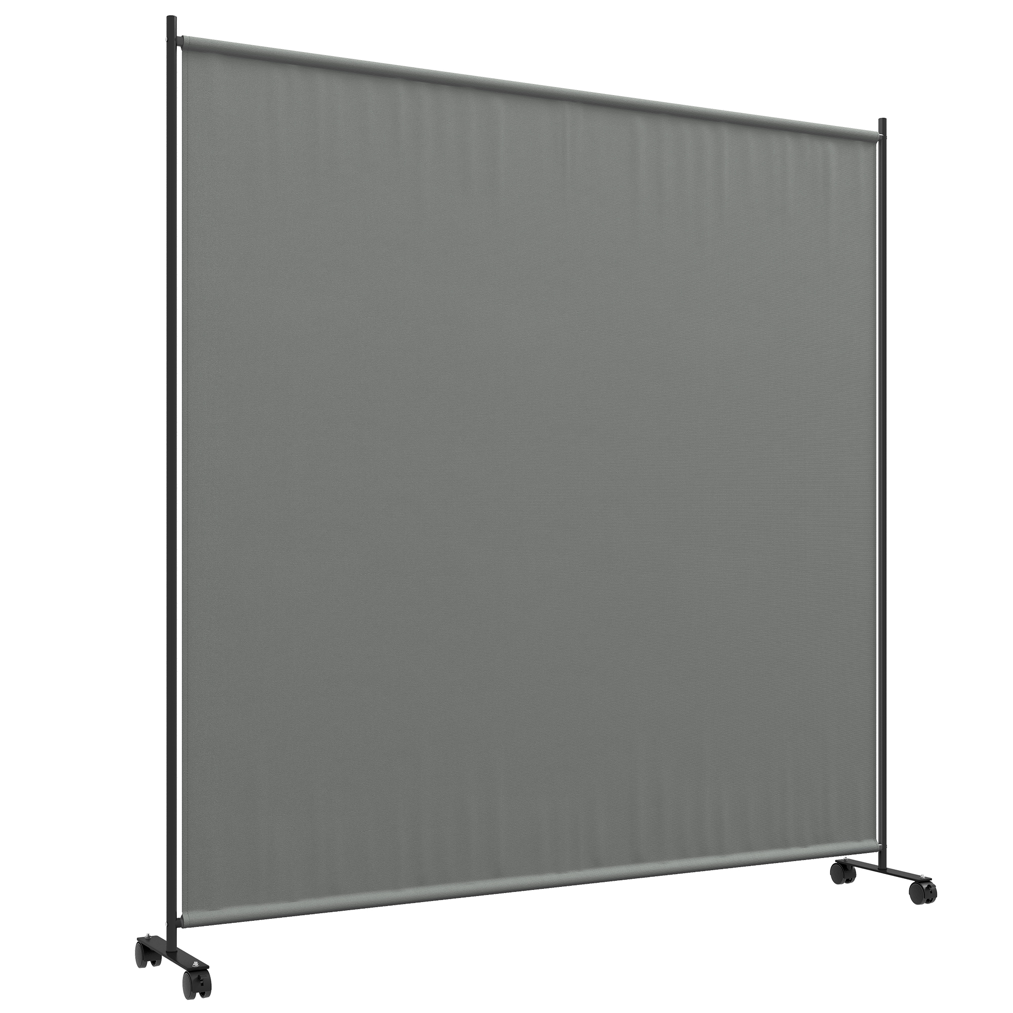 Jones Outdoor 6FT Portable Privacy Screen with Lockable Wheels - Dark Grey - Life Essentials