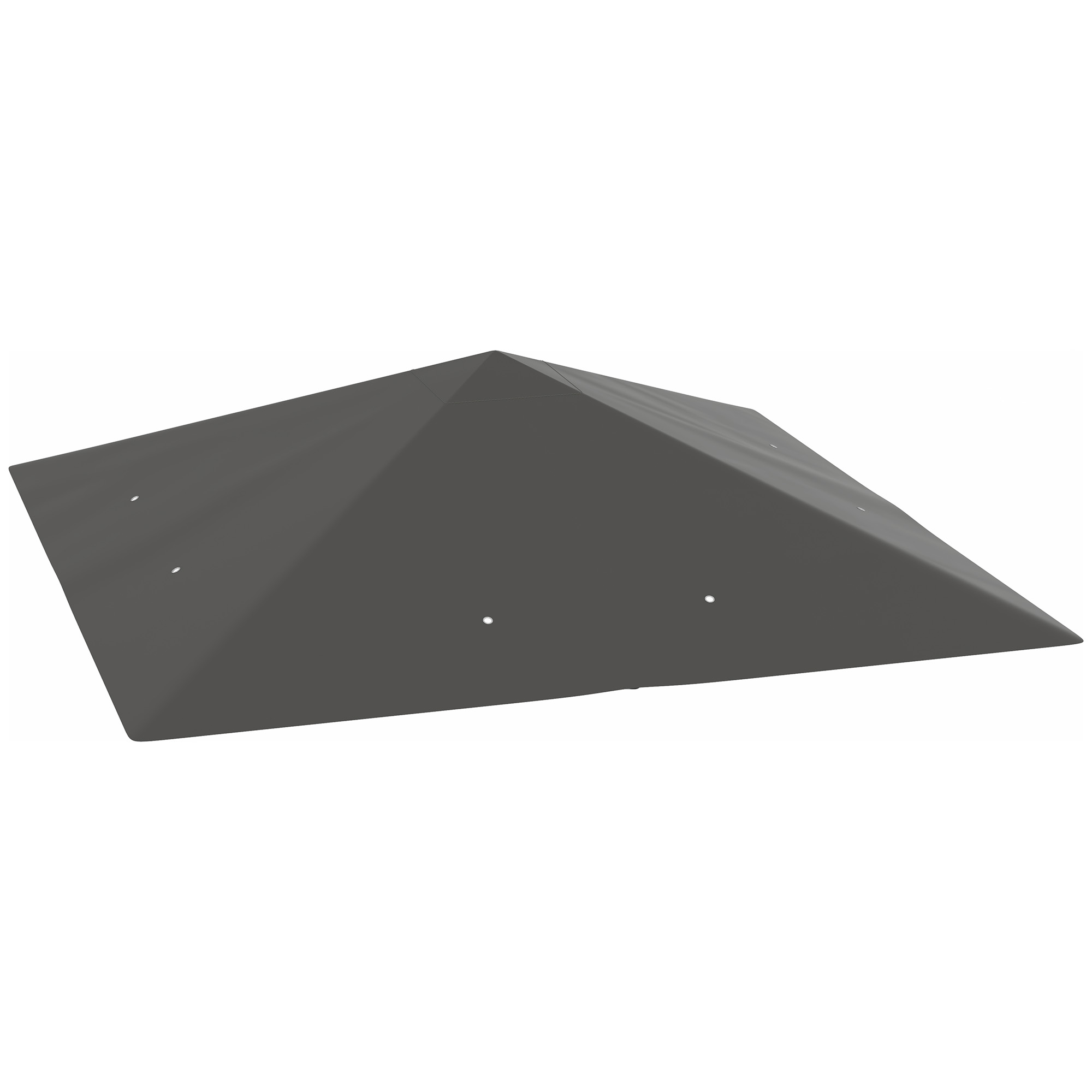 SUNVISTA 3 x 3(m) Gazebo Canopy Replacement Cover, Garden Gazebo Roof Replacement with Drain Holes, Water Resistant PVC Coating, 370g, Grey - Life 