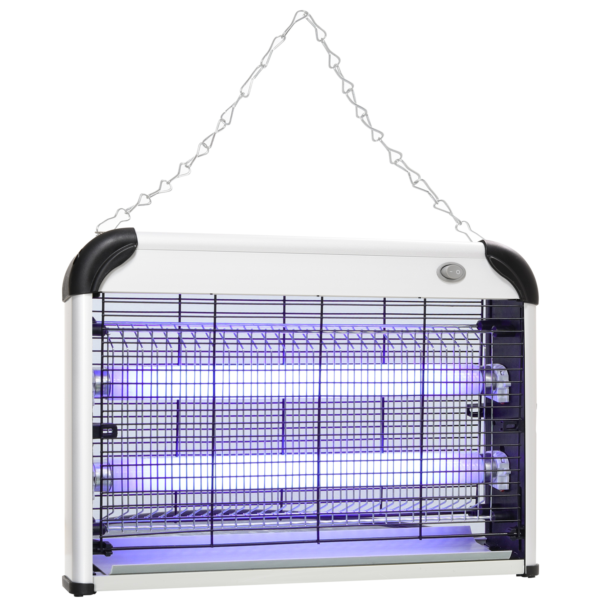 Free Standing Wall Hanging 20W Electric Fly Mosquito Killer Electric Fly Zapper, Bug Zapper, Insect Killer, Silver - Life Essentials