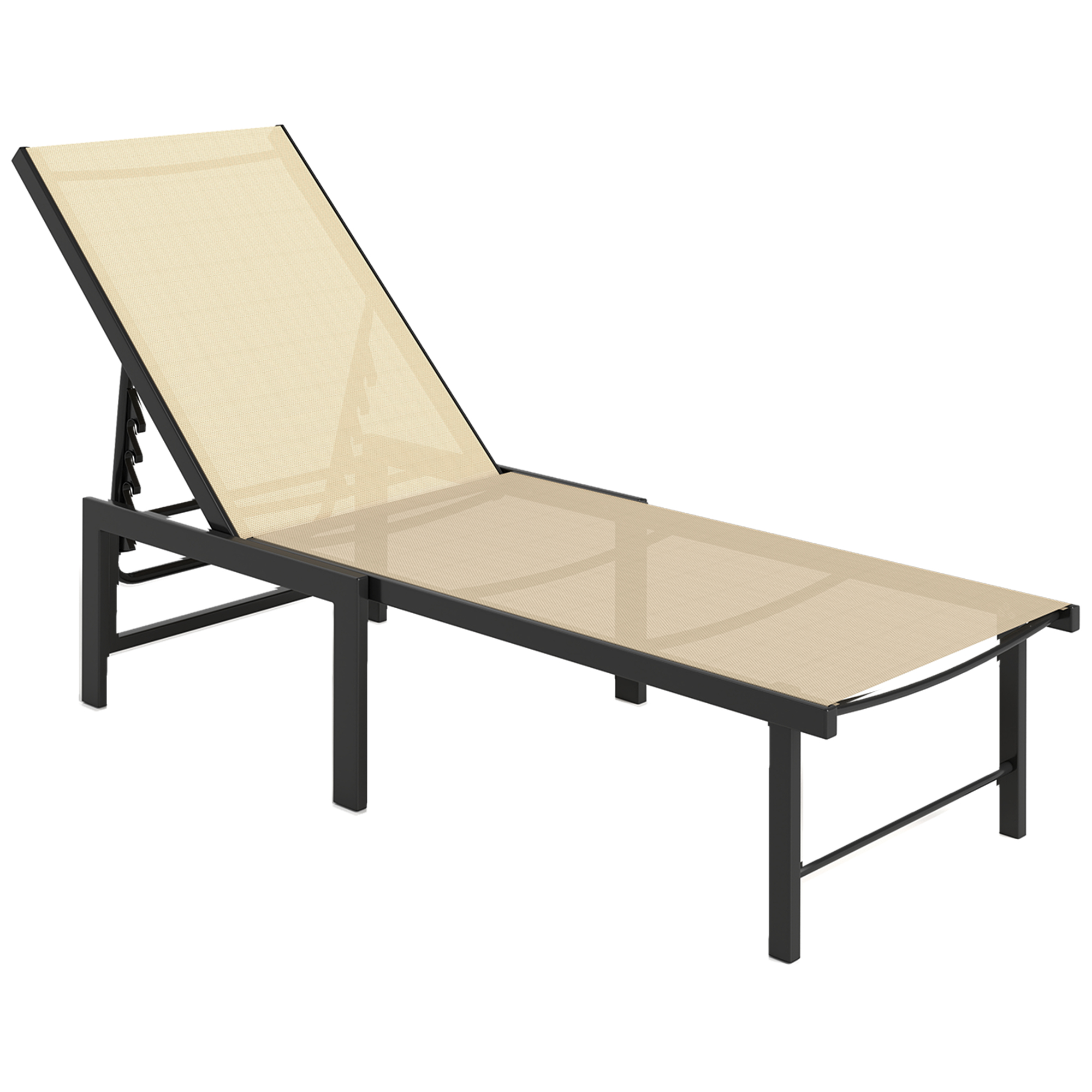 SUNVISTA Reclining Sun Lounger - Khaki - Life Essentials