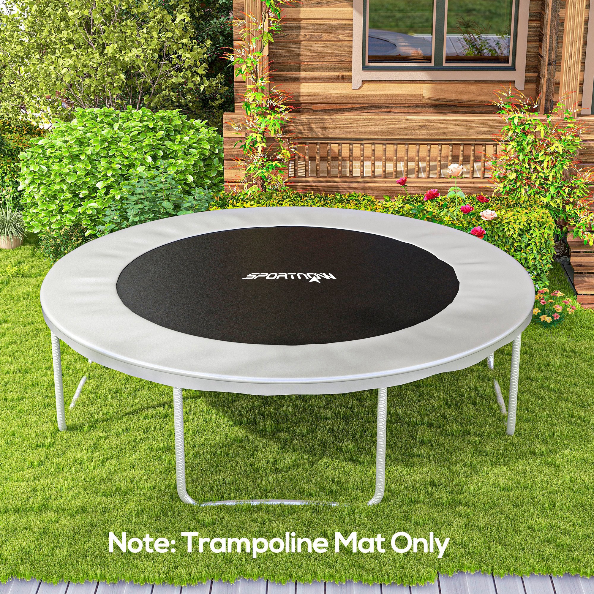 SPORTNOW Replacement Trampoline Mat with Spring Pull Tool and 54 V-Hooks, Fits 10ft Trampoline Using 14cm Springs - Life Essentials