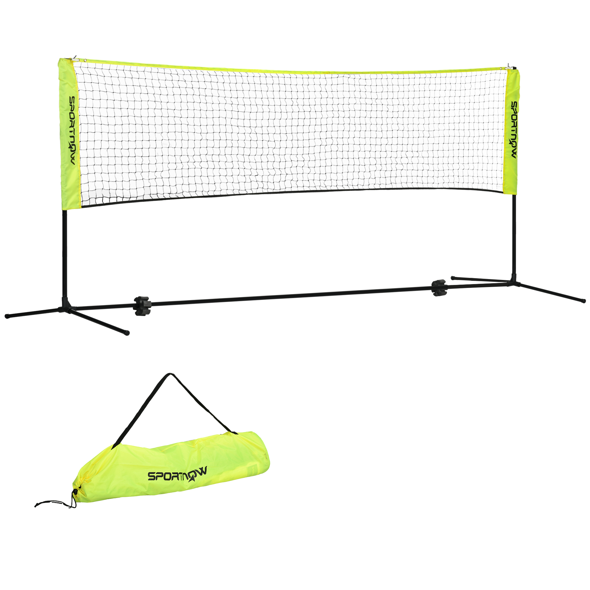 SPORTNOW 3(m) Badminton Net, Height Adjustable Outdoor Sports Net with Carry Bag, for Tennis, Pickleball and Volleyball - Life Essentials
