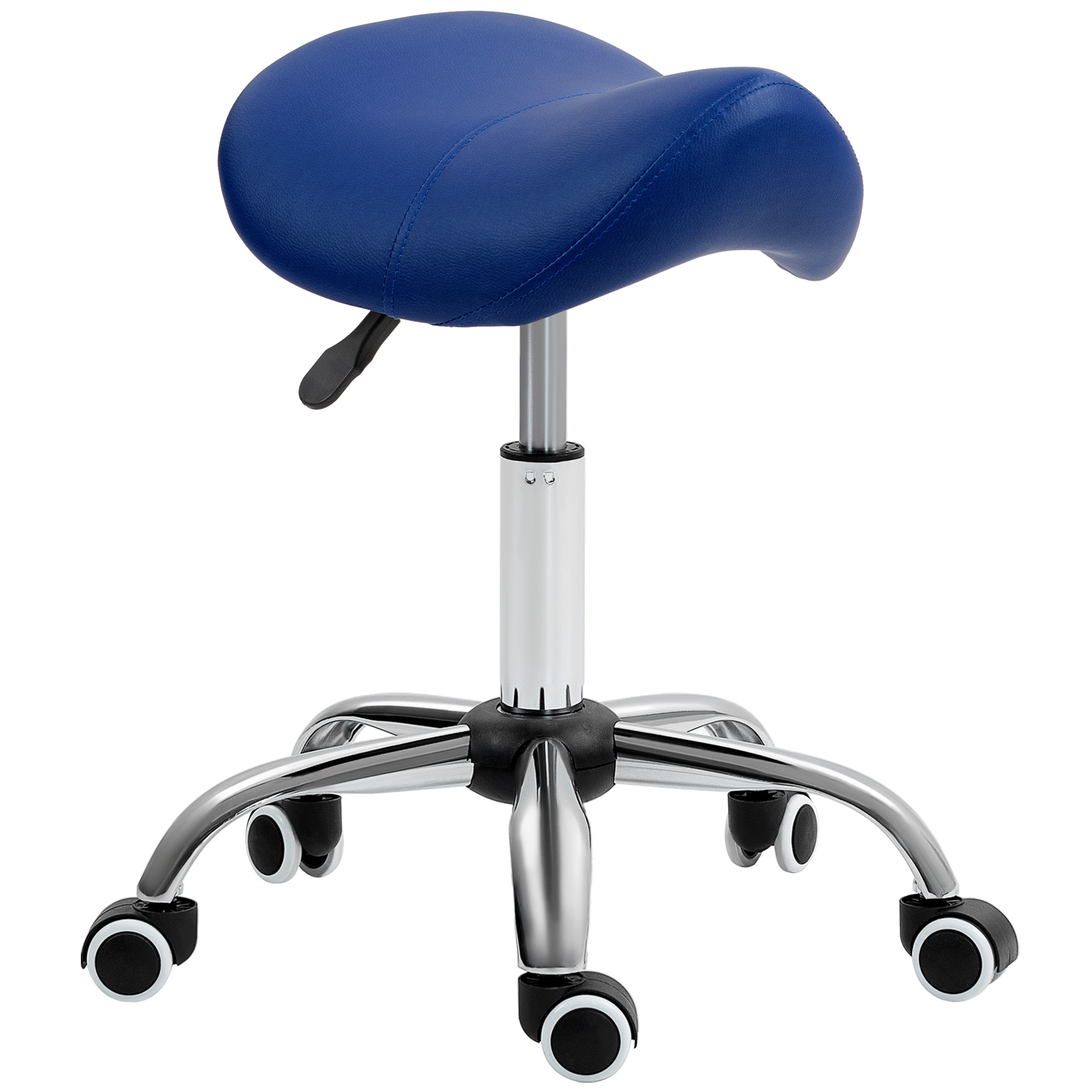 Scott Faux Leather Adjustable Salon Chair for Massage Spa - Blue - Life Essentials