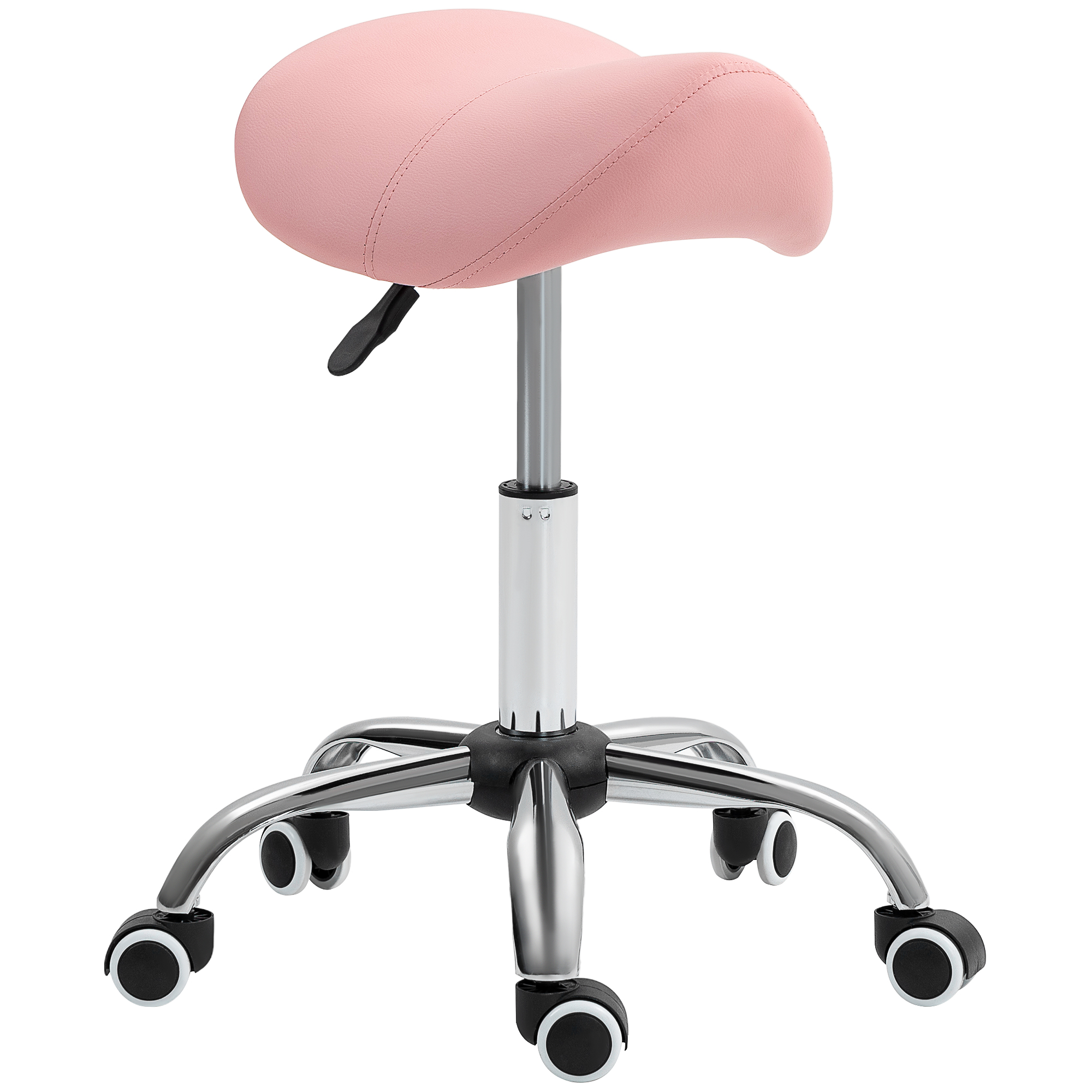 Scott Faux Leather Adjustable Salon Chair for Massage Spa - Pink - Life Essentials