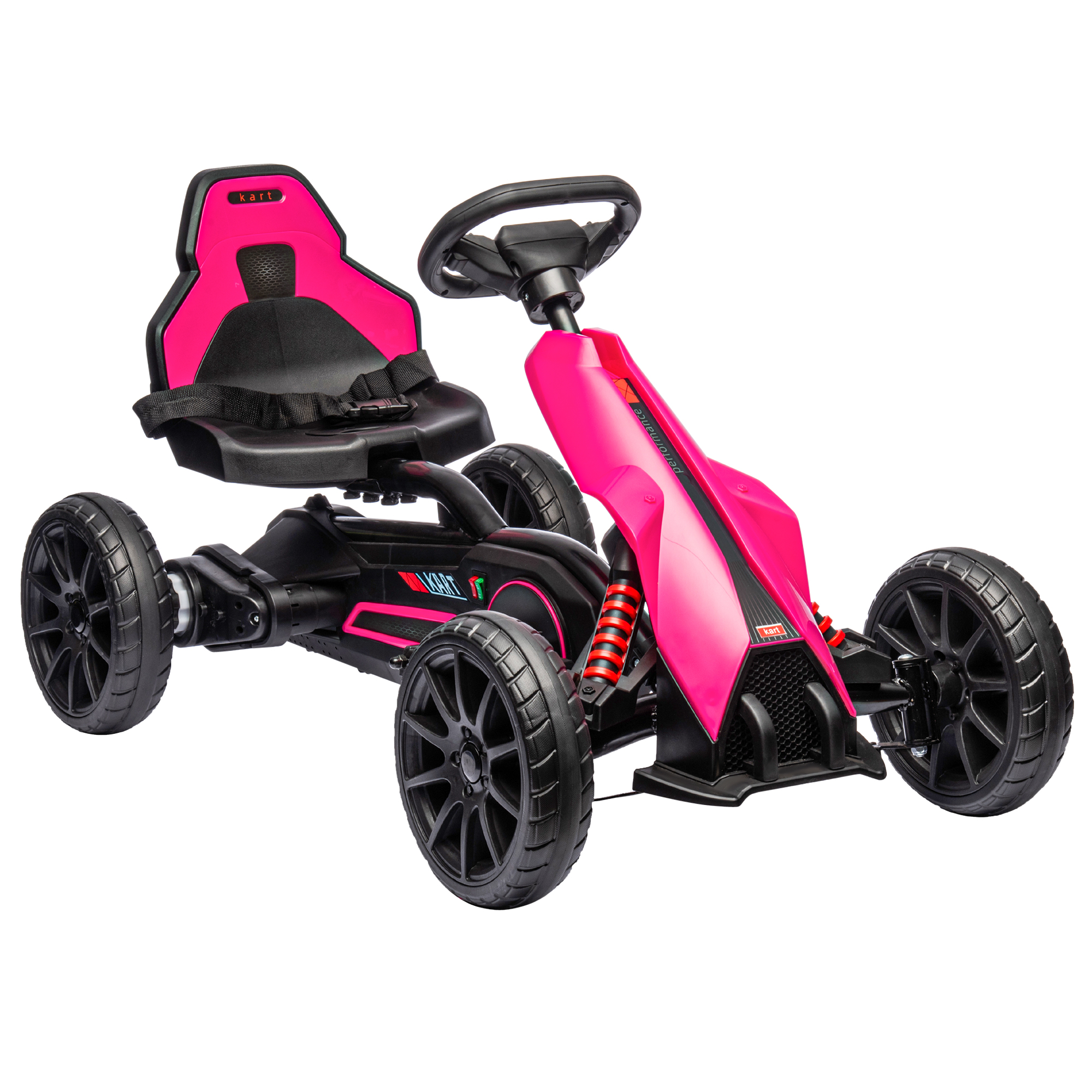 Rechargeable Electric Go Kart for Kids with 2 Speeds - Pink - Life Essentials