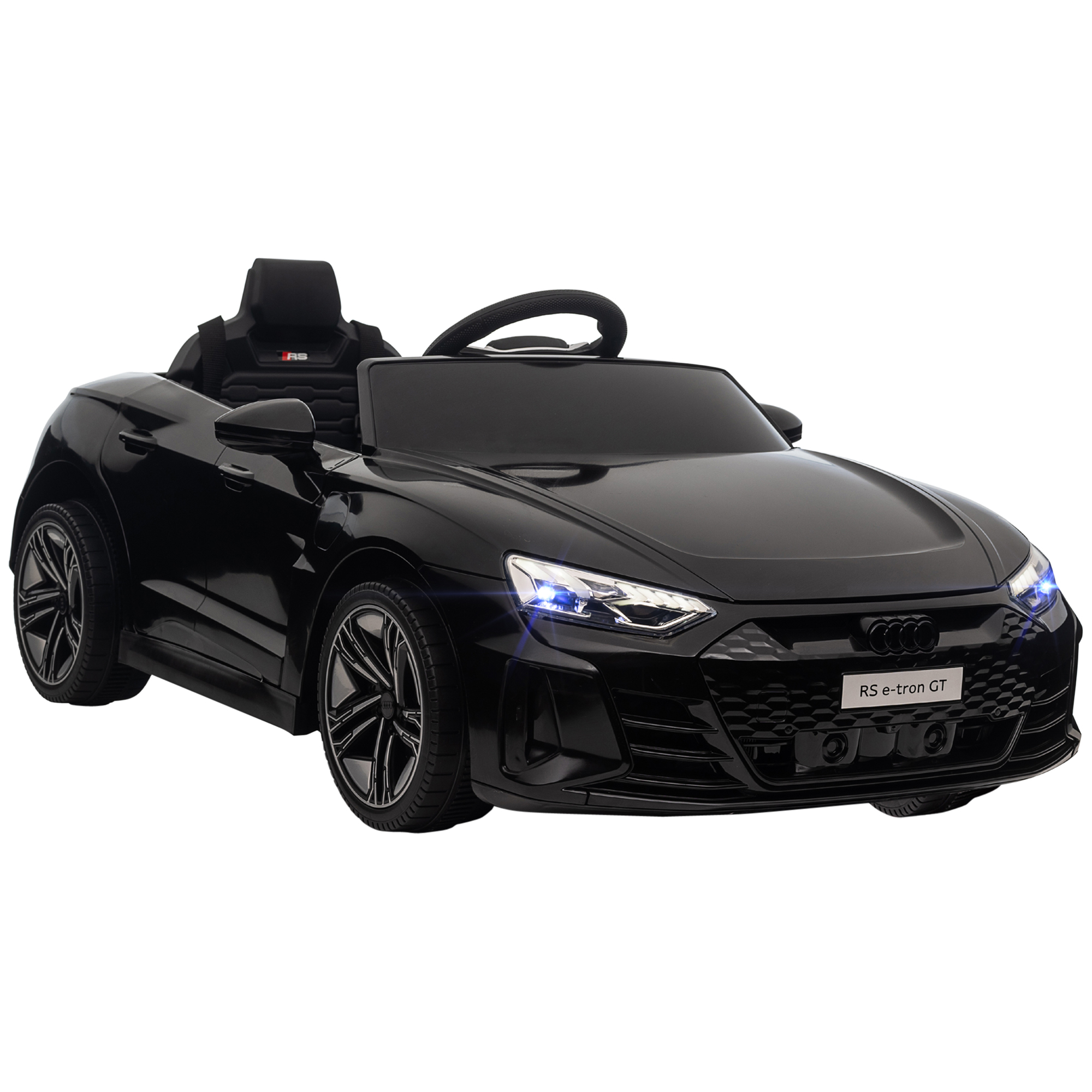 12V Kids Electric Ride-On with Remote Control, Lights, Music - Black - Life Essentials