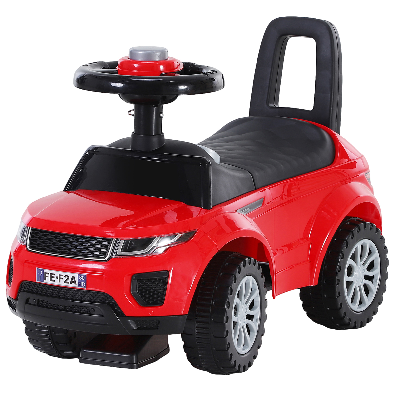 3-in-1 Ride On Car Foot To Floor Slider Toddler w/ Horn Steering Wheel NO POWER Manual Under Seat Storage Safe Design Red - Life Essentials