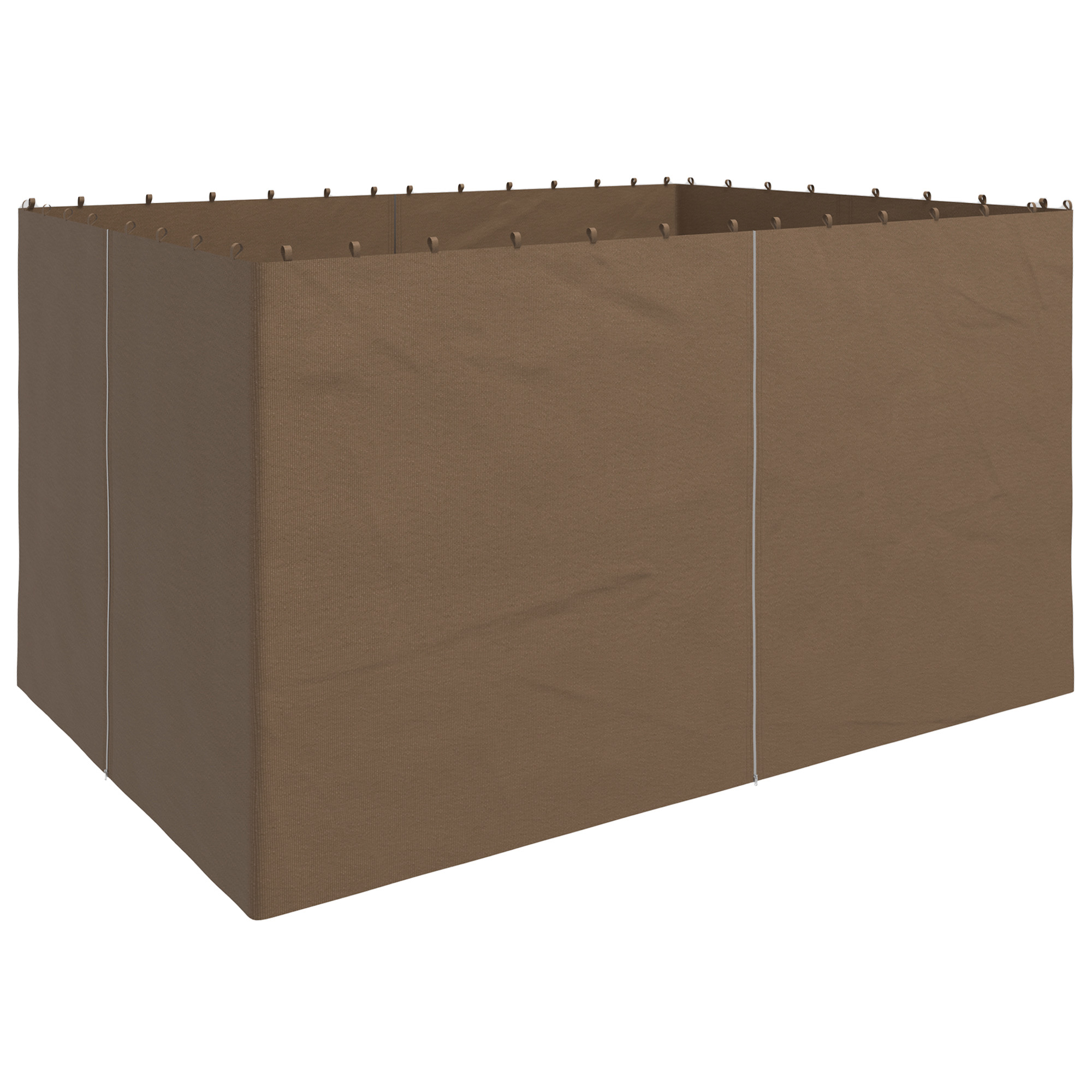 SUNVISTA Set of Four 3 x 4m Gazebo Replacement Walls - Dark Brown - Life Essentials