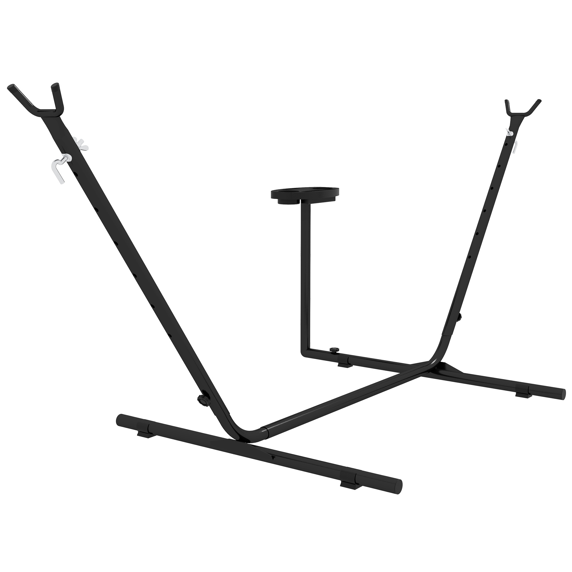 9.4ft Hammock Stand with Side Tray Stand, Steel Frame Hammock Net Stand, for String-style, Brazilian-style, Flat-style, Rope-style - Life Essentials