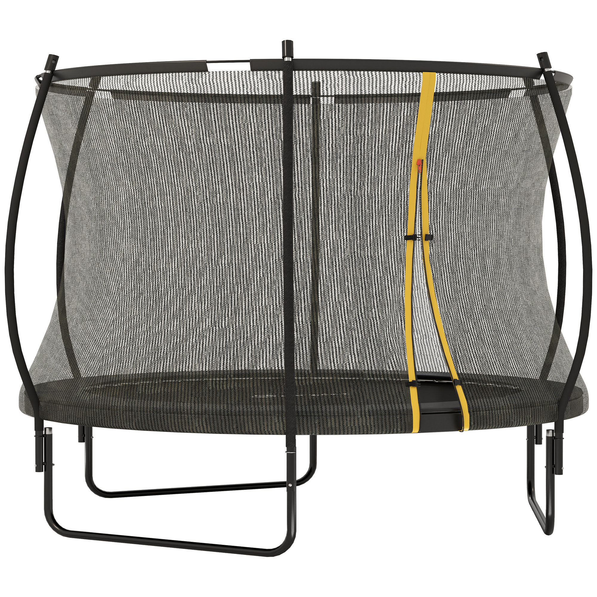 SPORTEDGE 8ft Trampoline with Enclosure Net and Spring Cover, Outdoor Trampoline Garden Jumping Mat, Black - Life Essentials