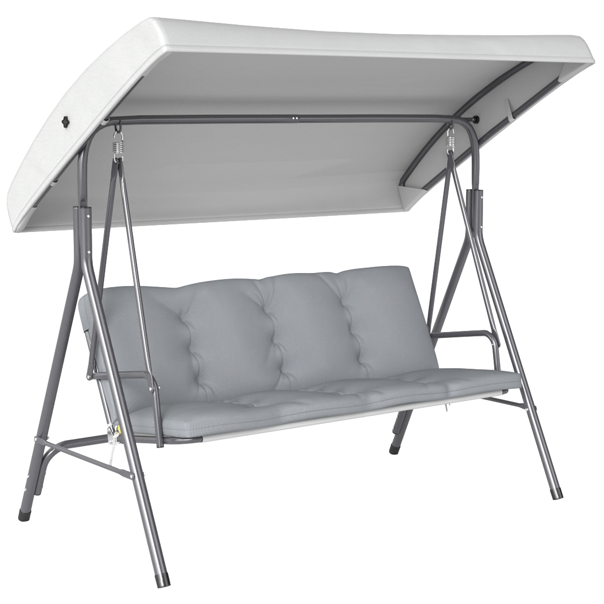 SUNVISTA Three-Seater Garden Swing Seat - Light Grey - Life Essentials