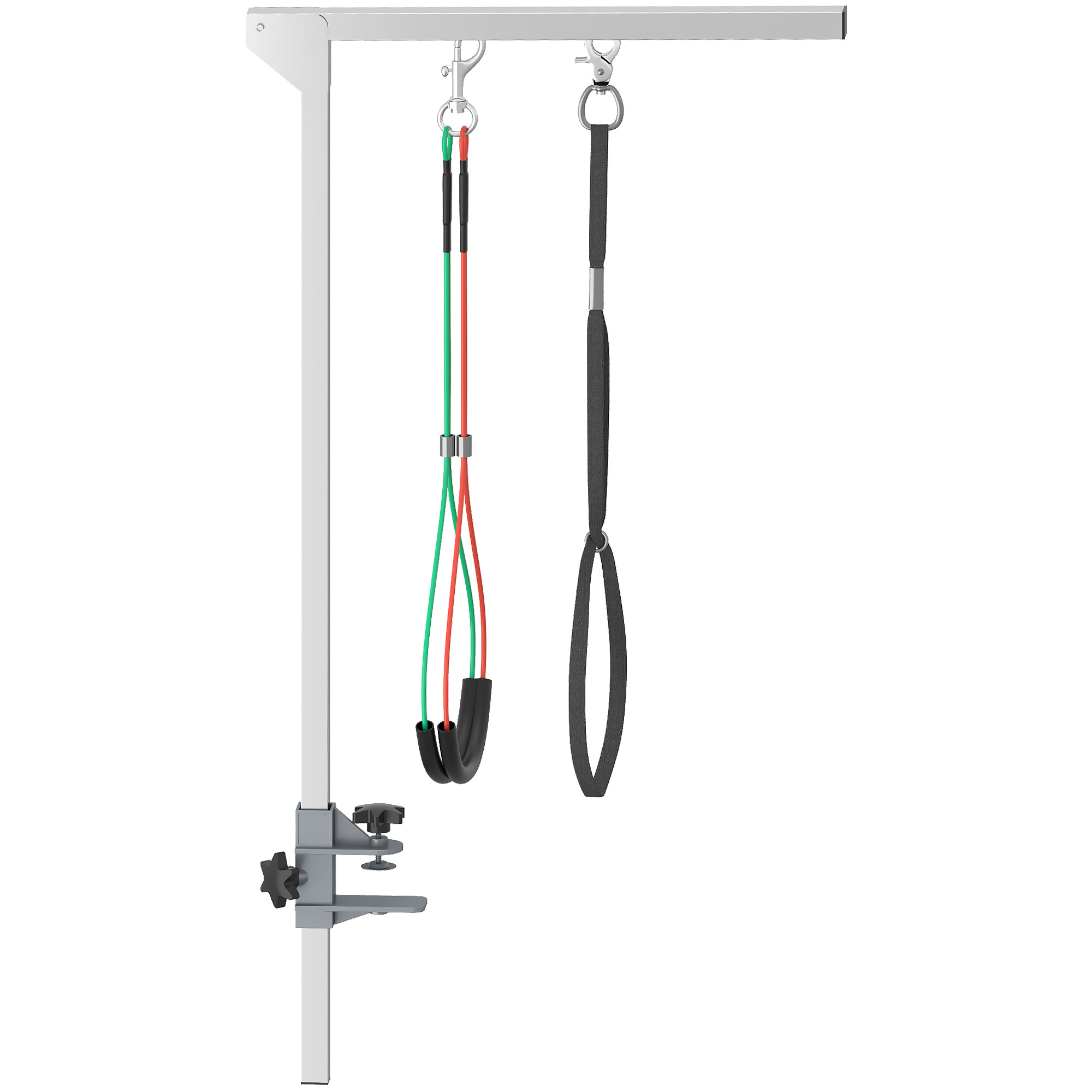 Foldable Pet Grooming Arm with Clamp, 29" Height Adjustable Dog Grooming Holder for Table with 2 Haunch Holders, Grooming Loop for Medium Dogs - Life 