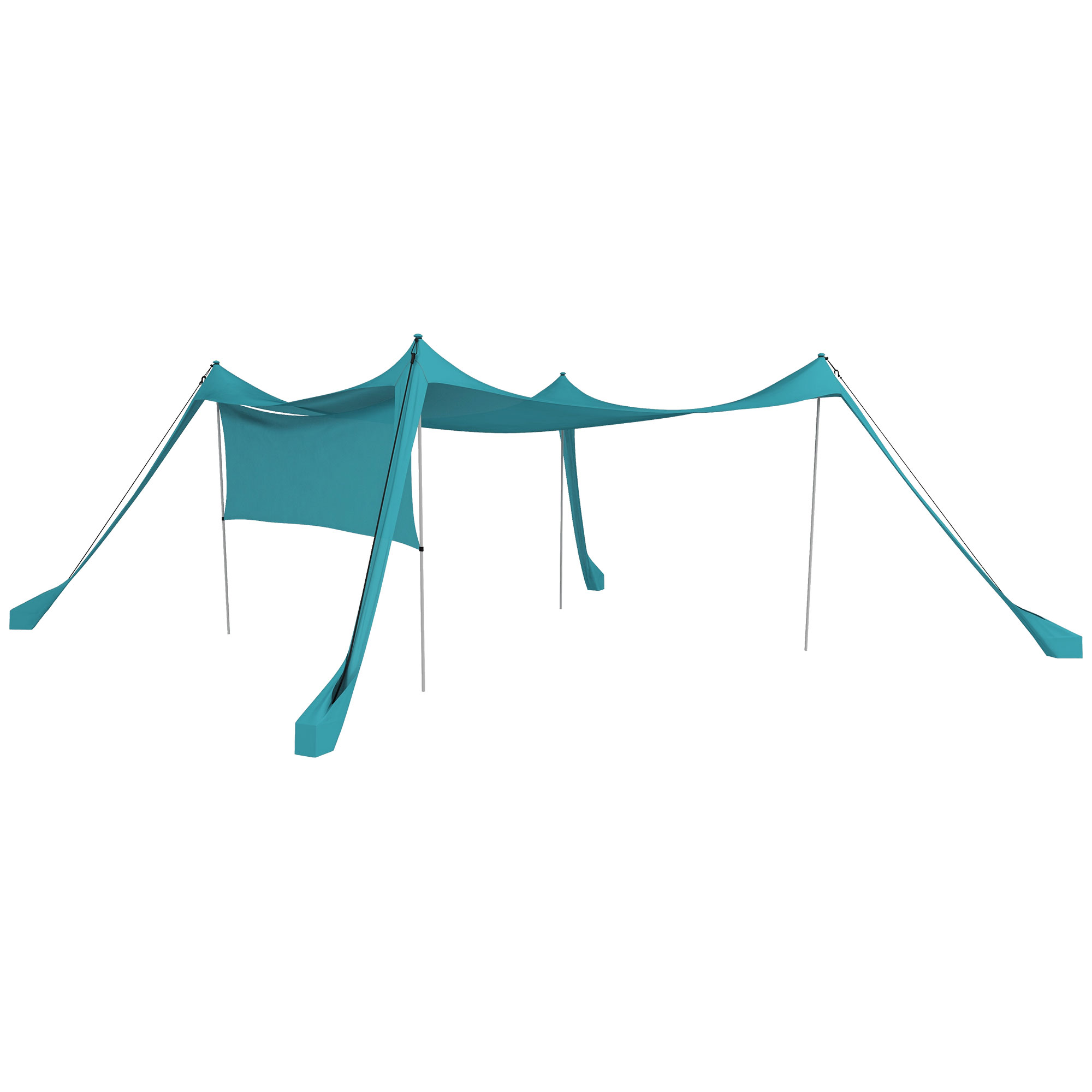 Beach Tent Event Shelter with Detachable Sidewall and Carry Bag, for Camping, Trips, Fishing, Picnics, Sky Blue - Life Essentials