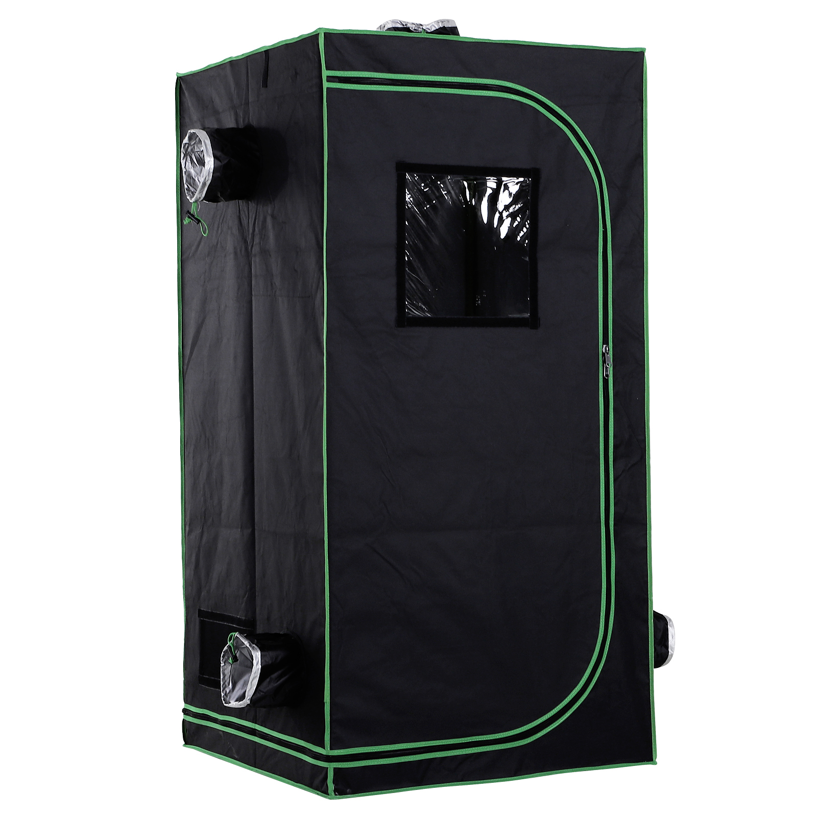 Hydroponic Plant Grow Tent, 80L x 80W x 160Hcm-Black/Green - Life Essentials