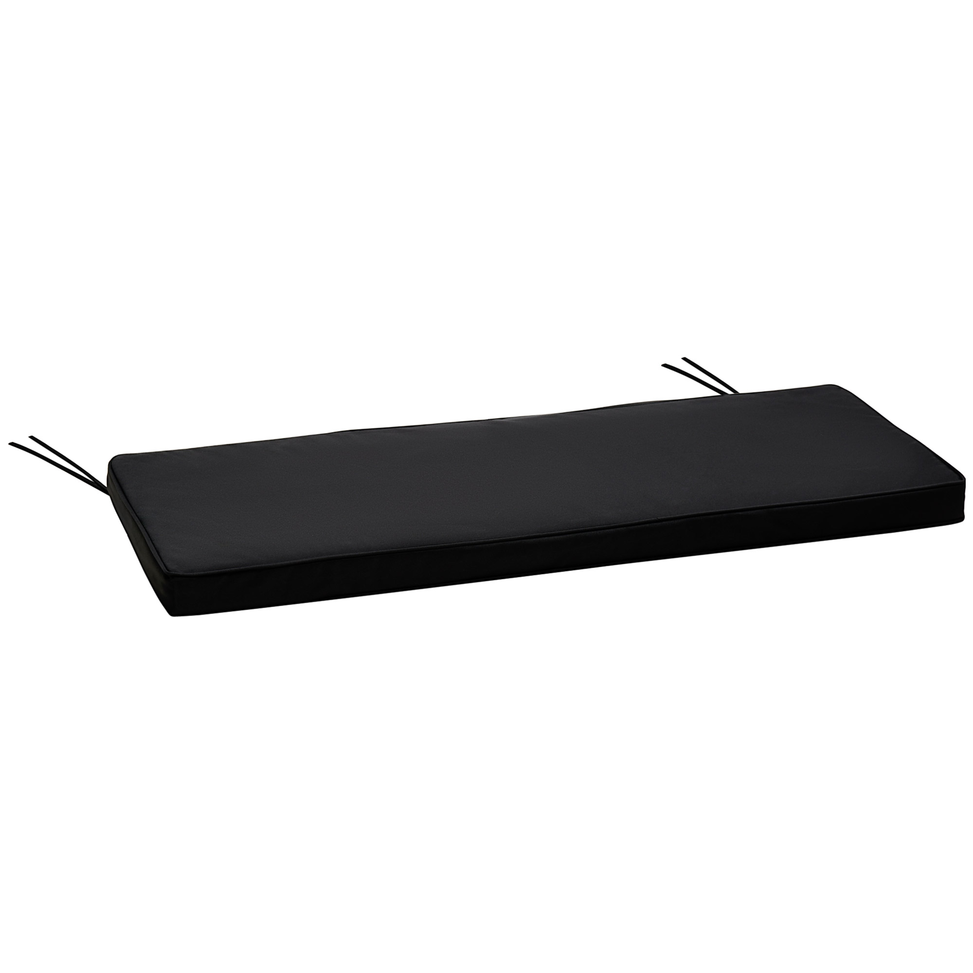 2 Seater Swing Seat Cushion Replacement for Outdoor Furniture - Black - Life Essentials
