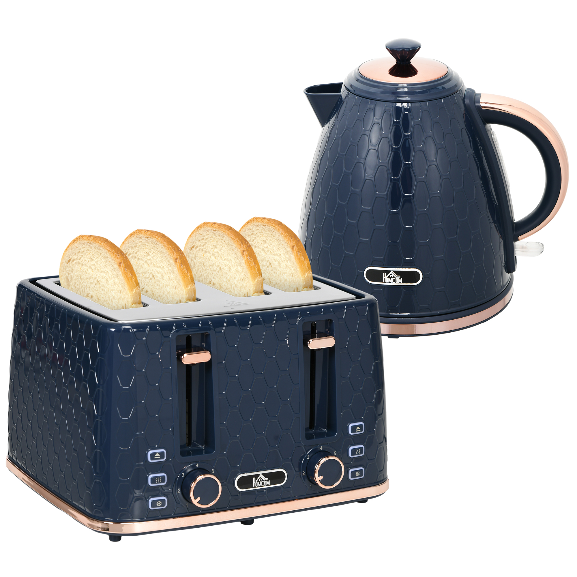 Scott Kettle and Toaster Set Fast Boil Jug Kettle with Auto Shut Off - Blue - Life Essentials