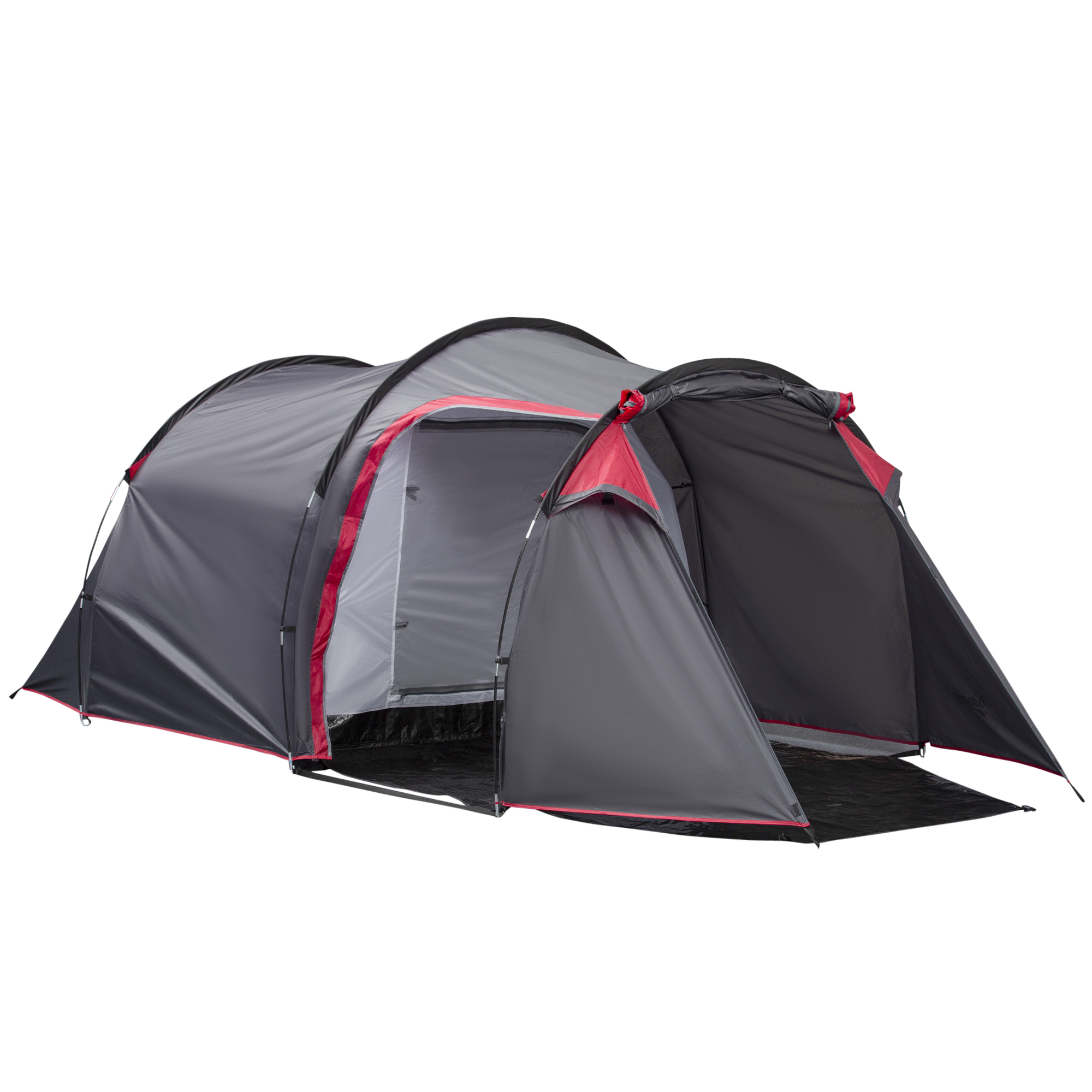 Camping Dome Tent 2 Room for 3-4 Person with Weatherproof Screen Room Vestibule Backpacking Tent Lightweight for Fishing & Hiking Dark Grey - Life 