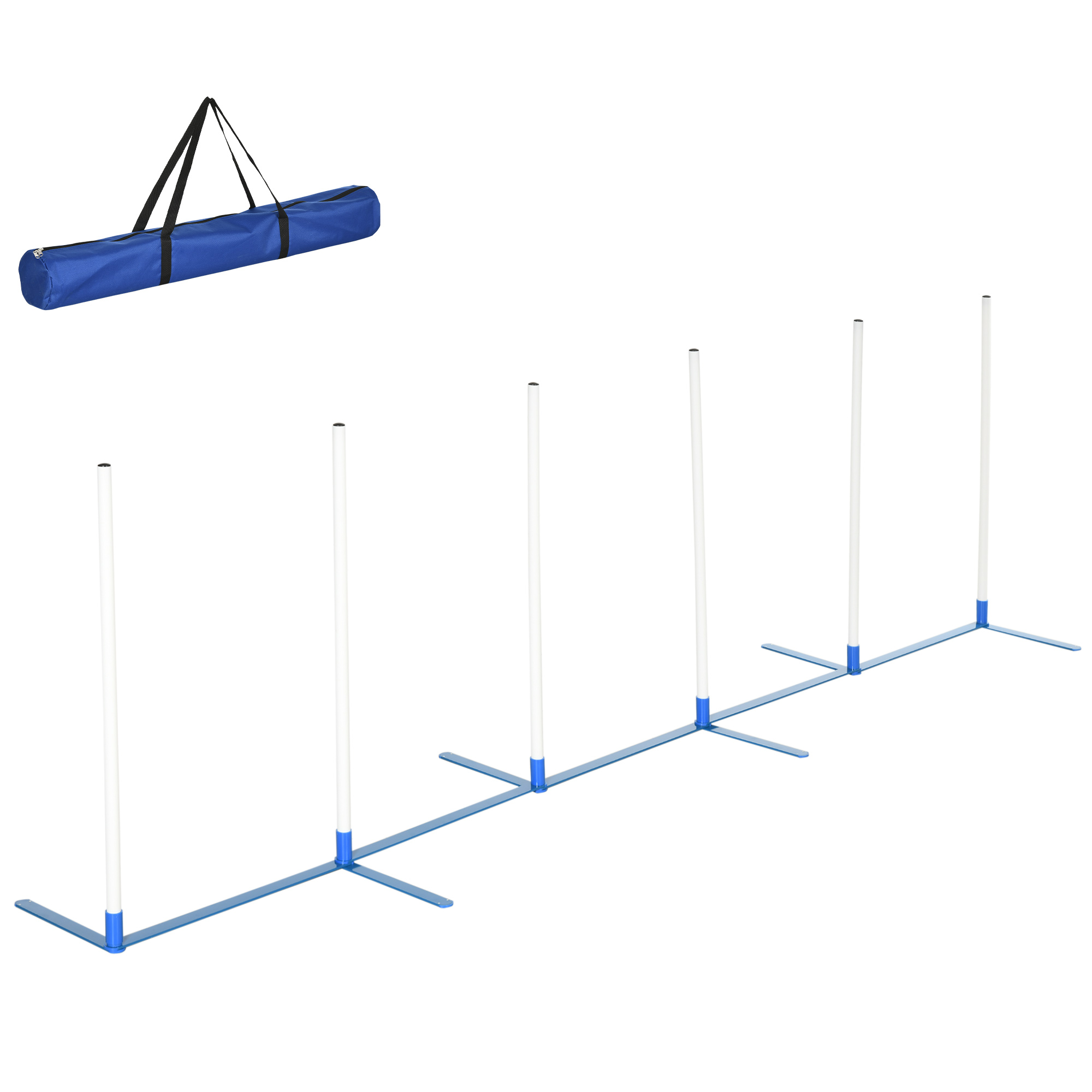 Adjustable Dog Agility Training Fun Obstacle Course Set with Weaves Poles and Storage Bag for Backyard or Park - Life Essentials