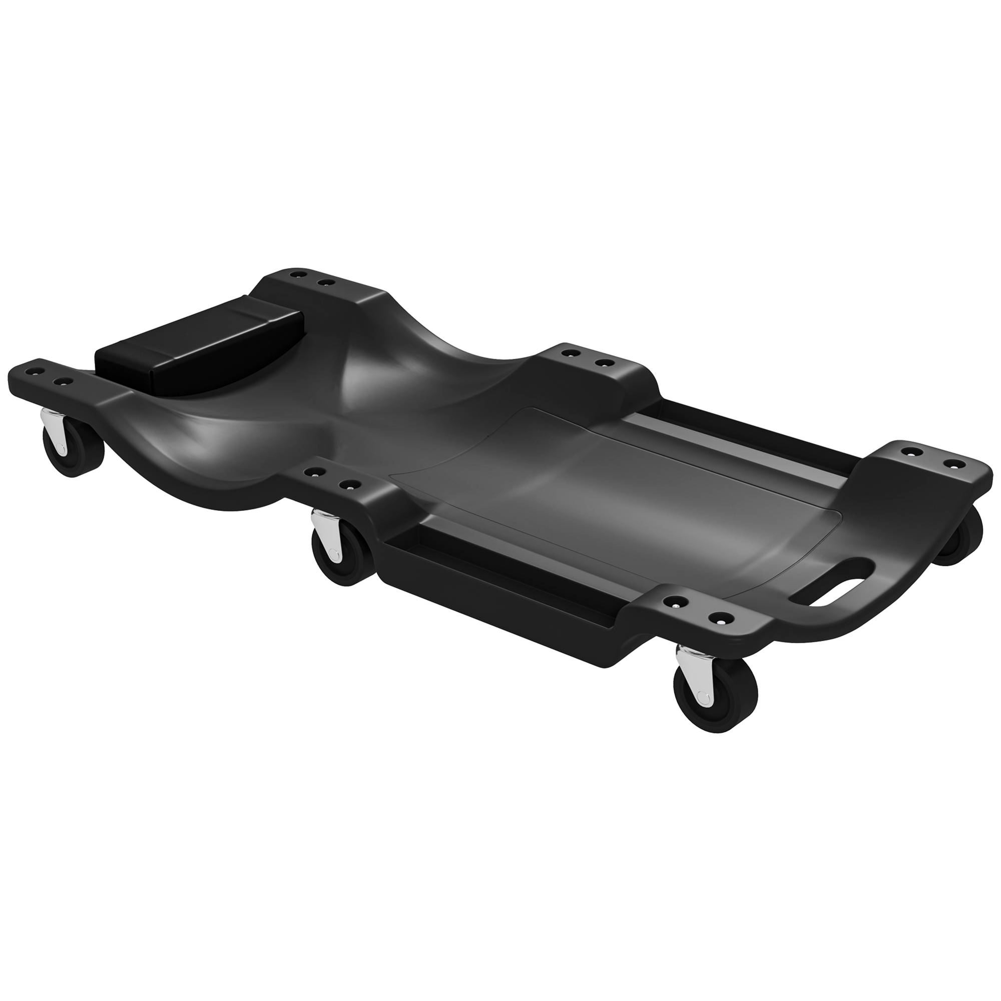 DURWELL Mechanic Vehicle Creeper, Under-Car Rolling Crawler Board, with Headrest, Wheels, Black - Life Essentials