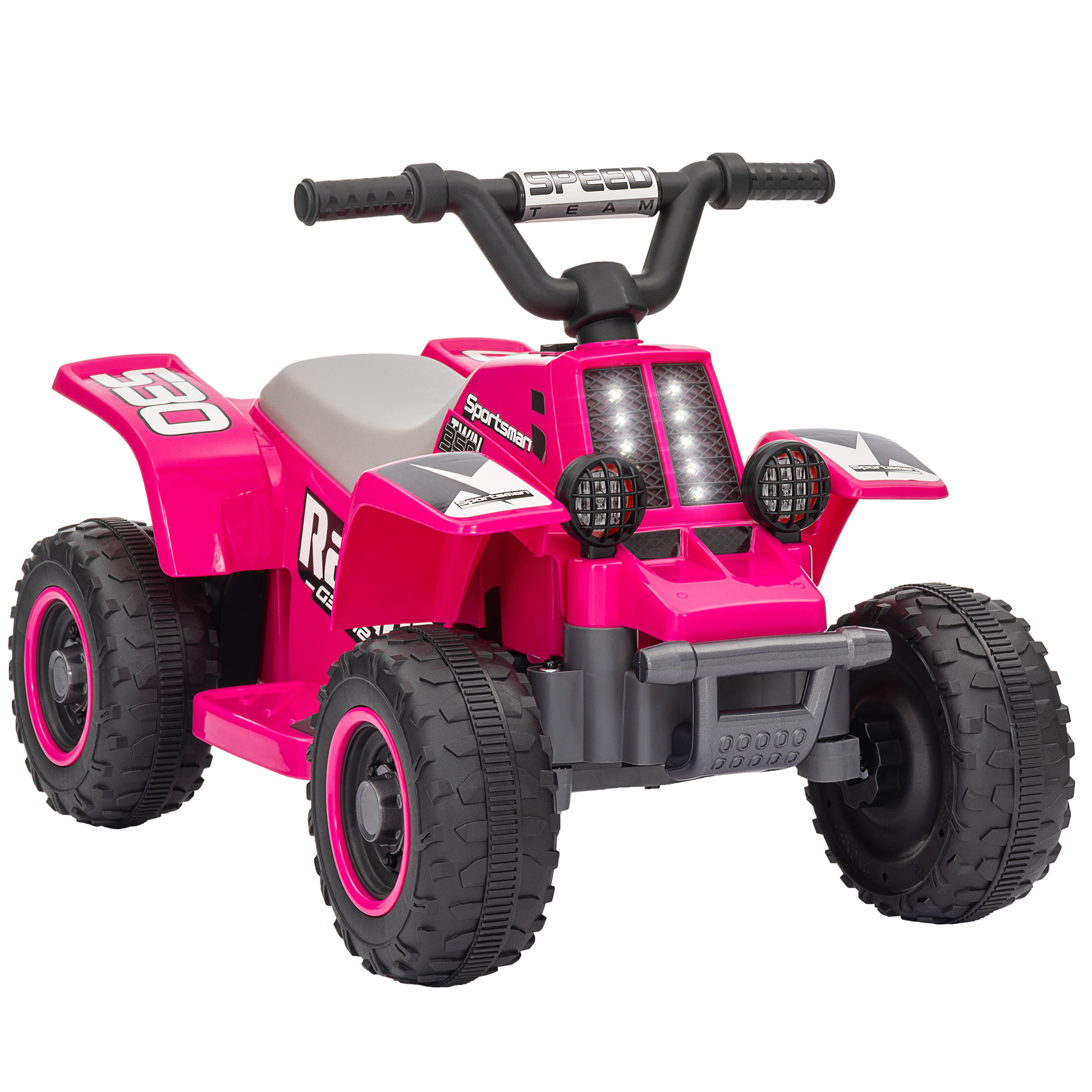 AIVAGO 6V Electric Quad Bike for Kids, Ride On ATV w/ Forward Backward, Headlights, for 18-36 Months - Pink - Life Essentials