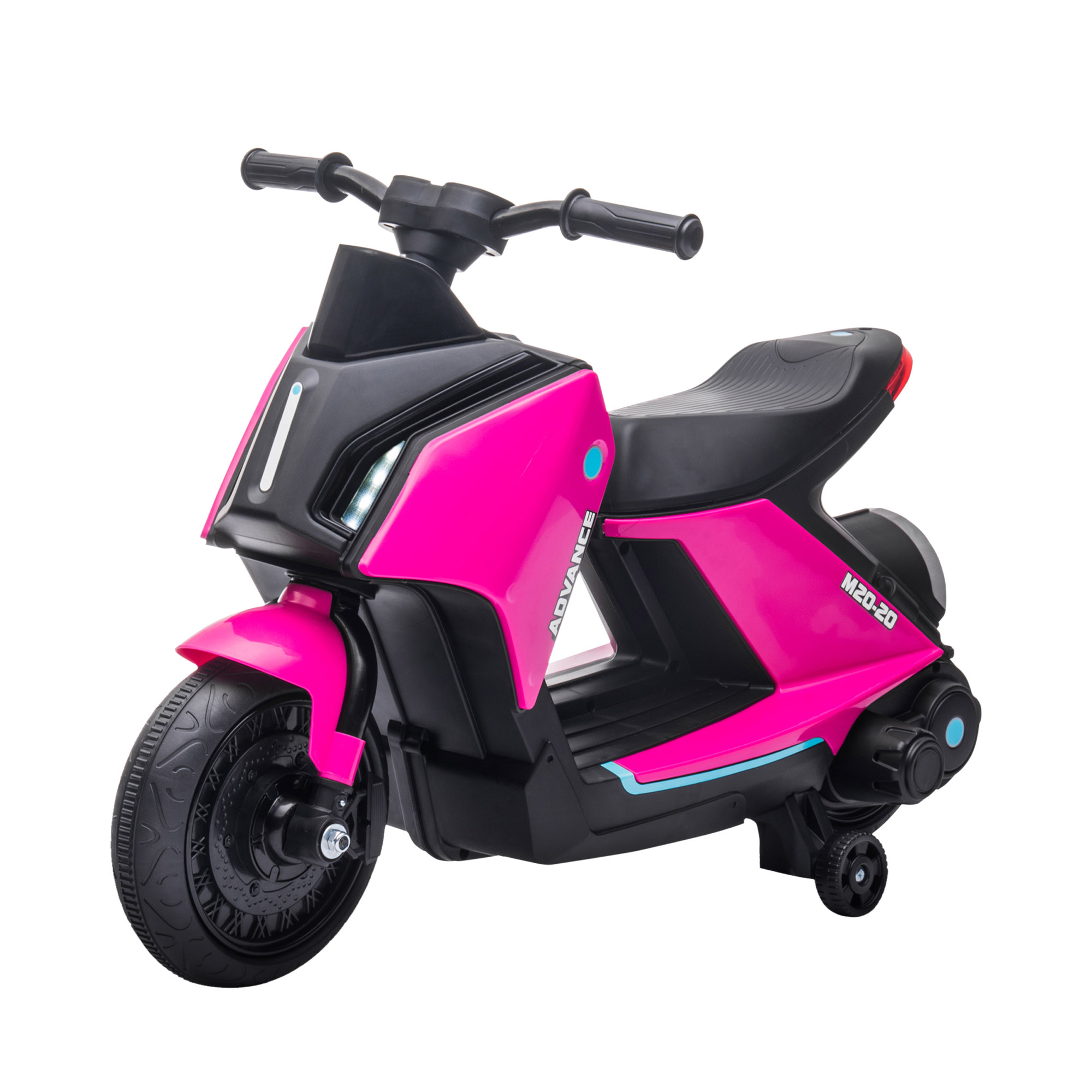 6V Kids Electric Motorbike Ride On Toy w/ Music Headlights Safety Training Wheels for Girls Boy 2-4 Years Pink - Life Essentials