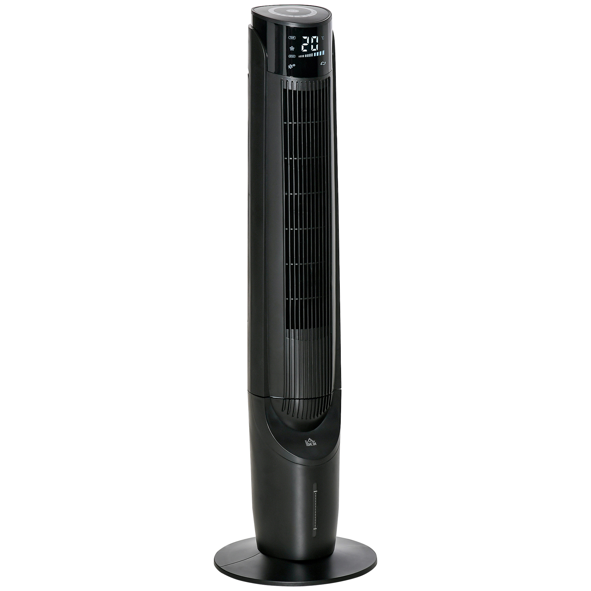 42" Ice Cooling Tower Fan, Water Conditioner Evaporative Air Cooler Unit with 4 Modes, 3 Speed, Remote Control, Oscillating for Bedroom, Black - Life 