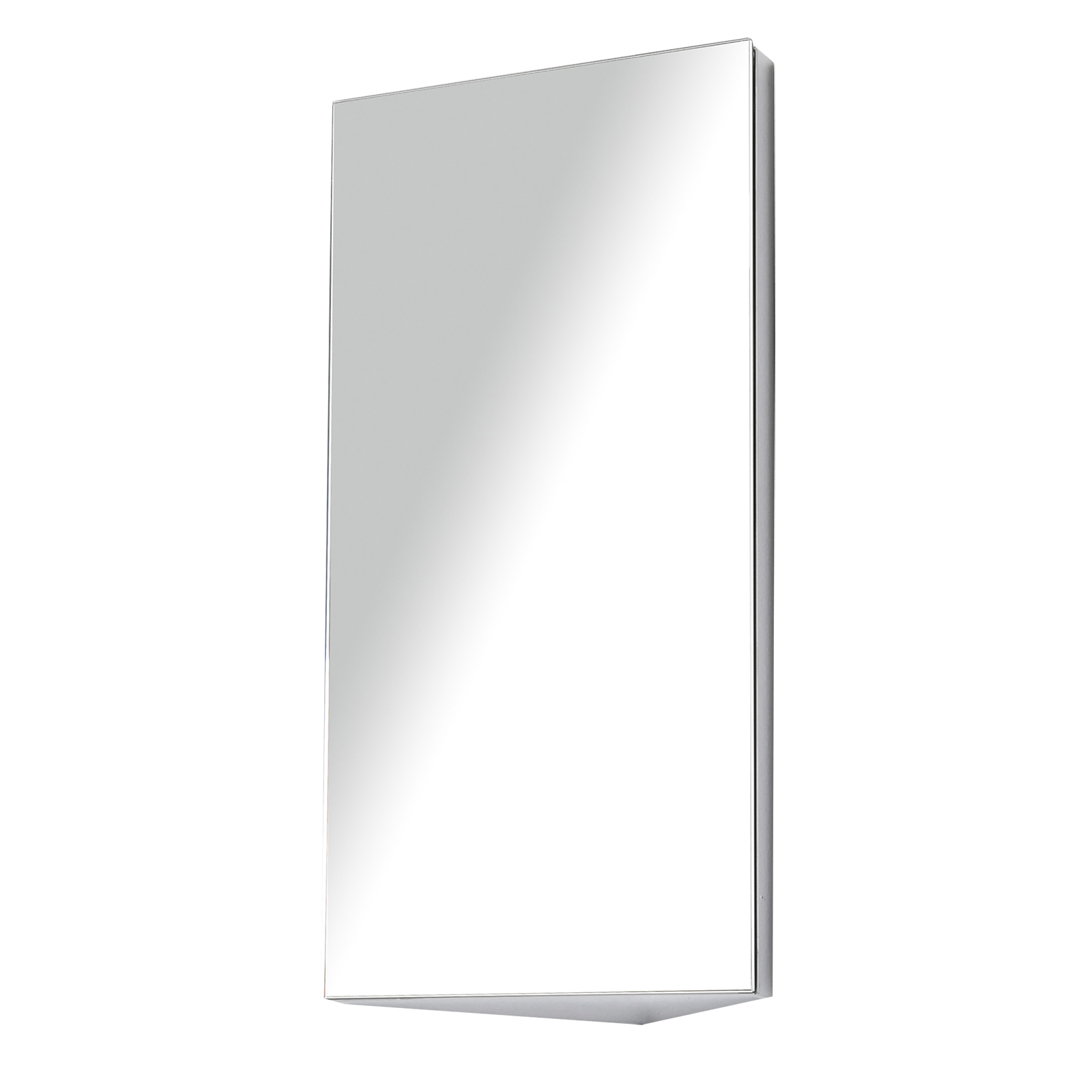 Bathroom Mirror Storage Cabinet Corner Stainless Steel Wall mounted Single Door 300mm (W) - Life Essentials