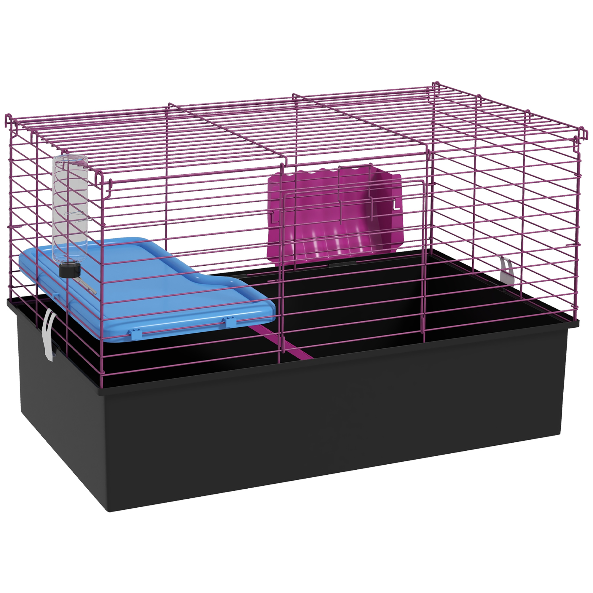 Chinchillas Small Rabbit Guinea Pig Small Animal Cage Pet Playhouse with Platform Ramp, 71 x 46 x 47 cm - Life Essentials