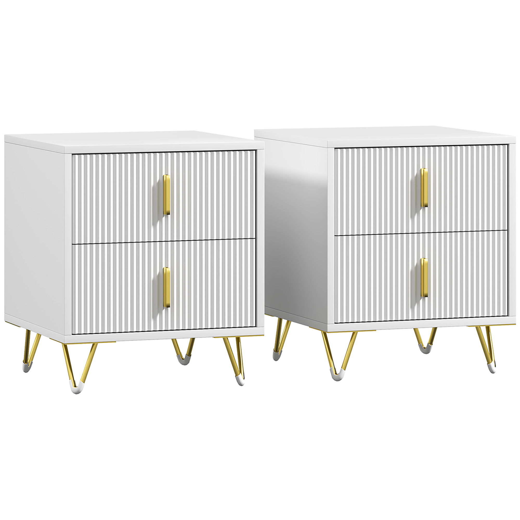 TAVORA White Chest of Drawers - Small-sized, 2 Drawers - Life Essentials